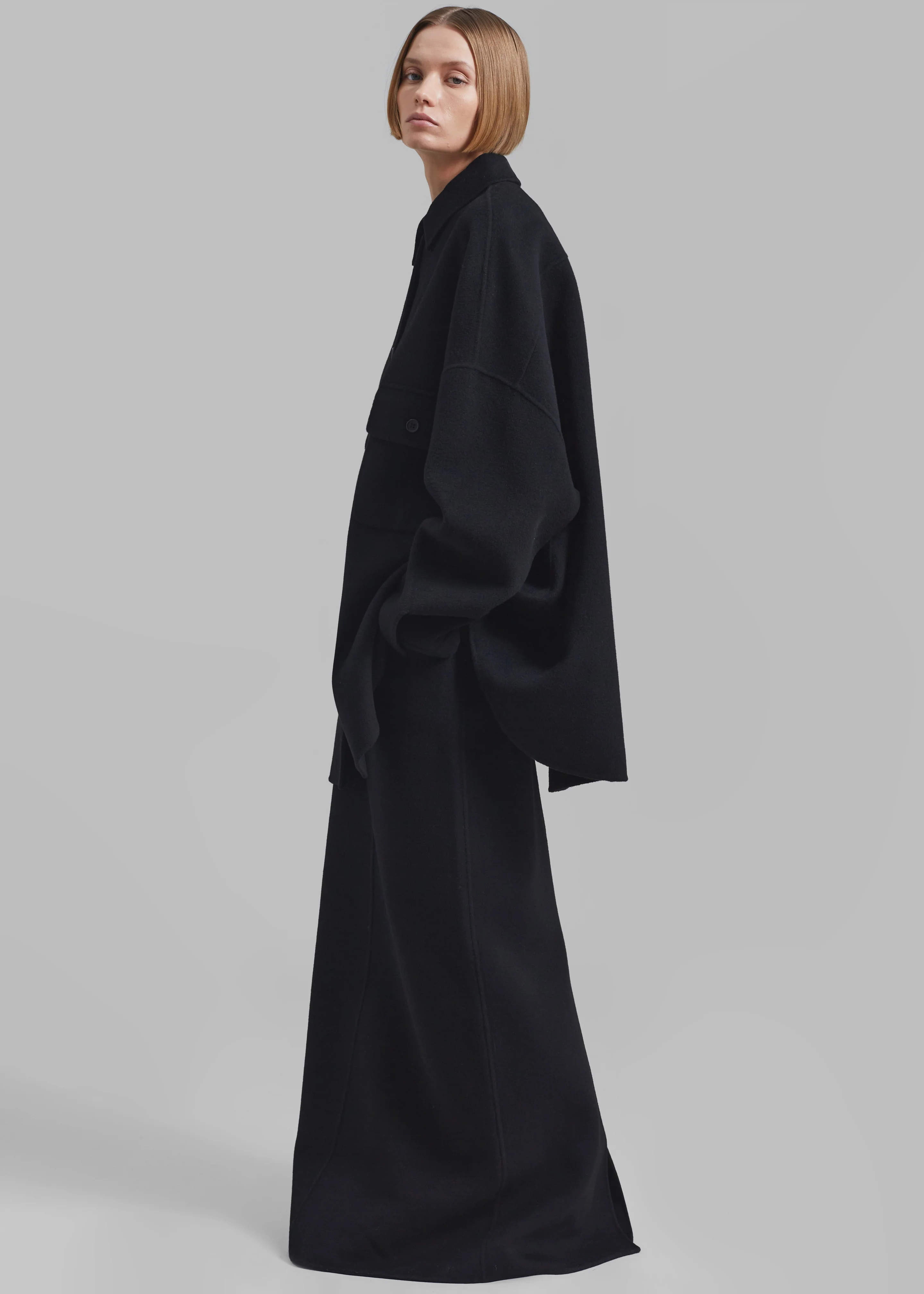Dallas Wool Overshirt - Black - Image 6