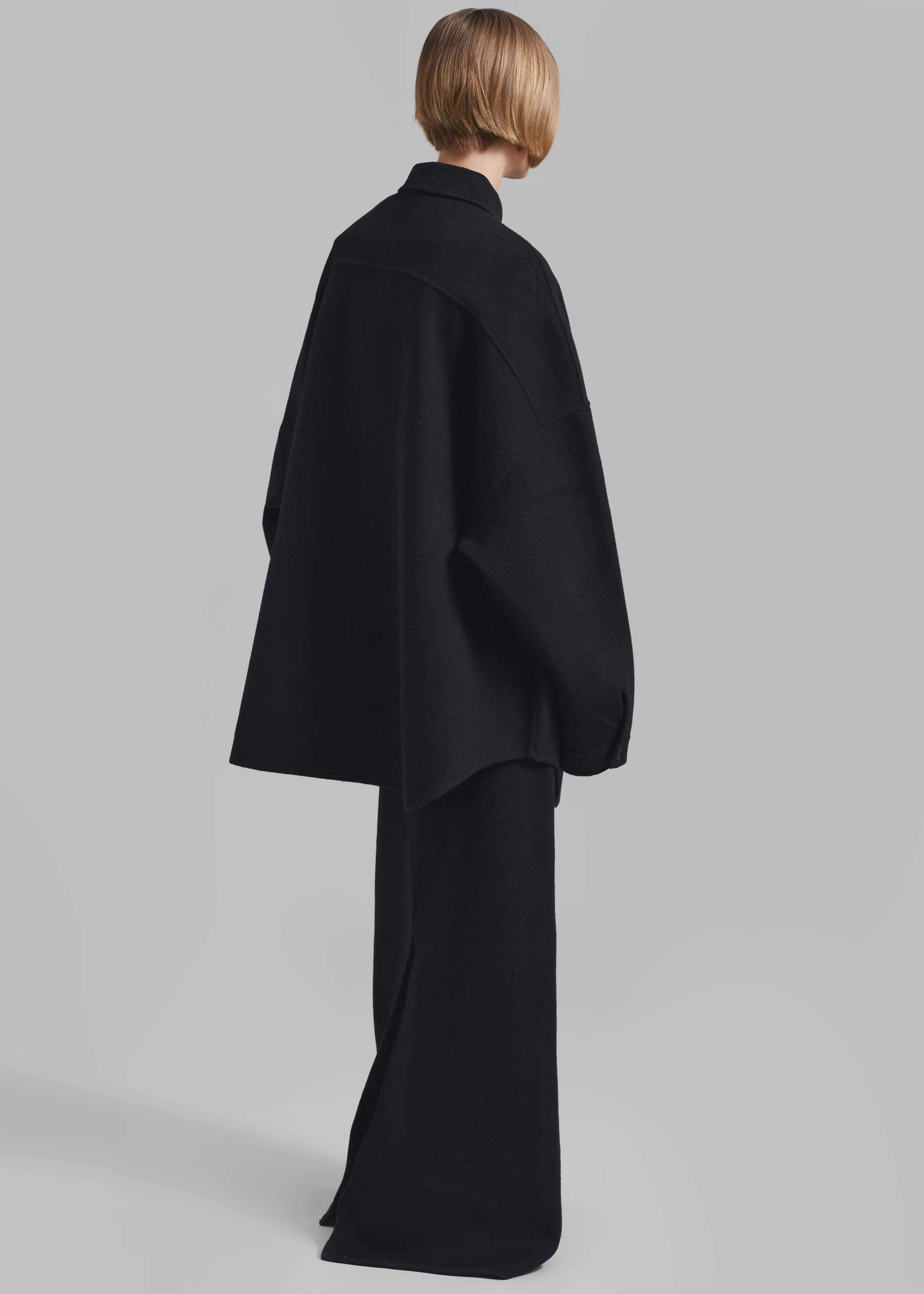 Dallas Wool Overshirt - Black - Image 7