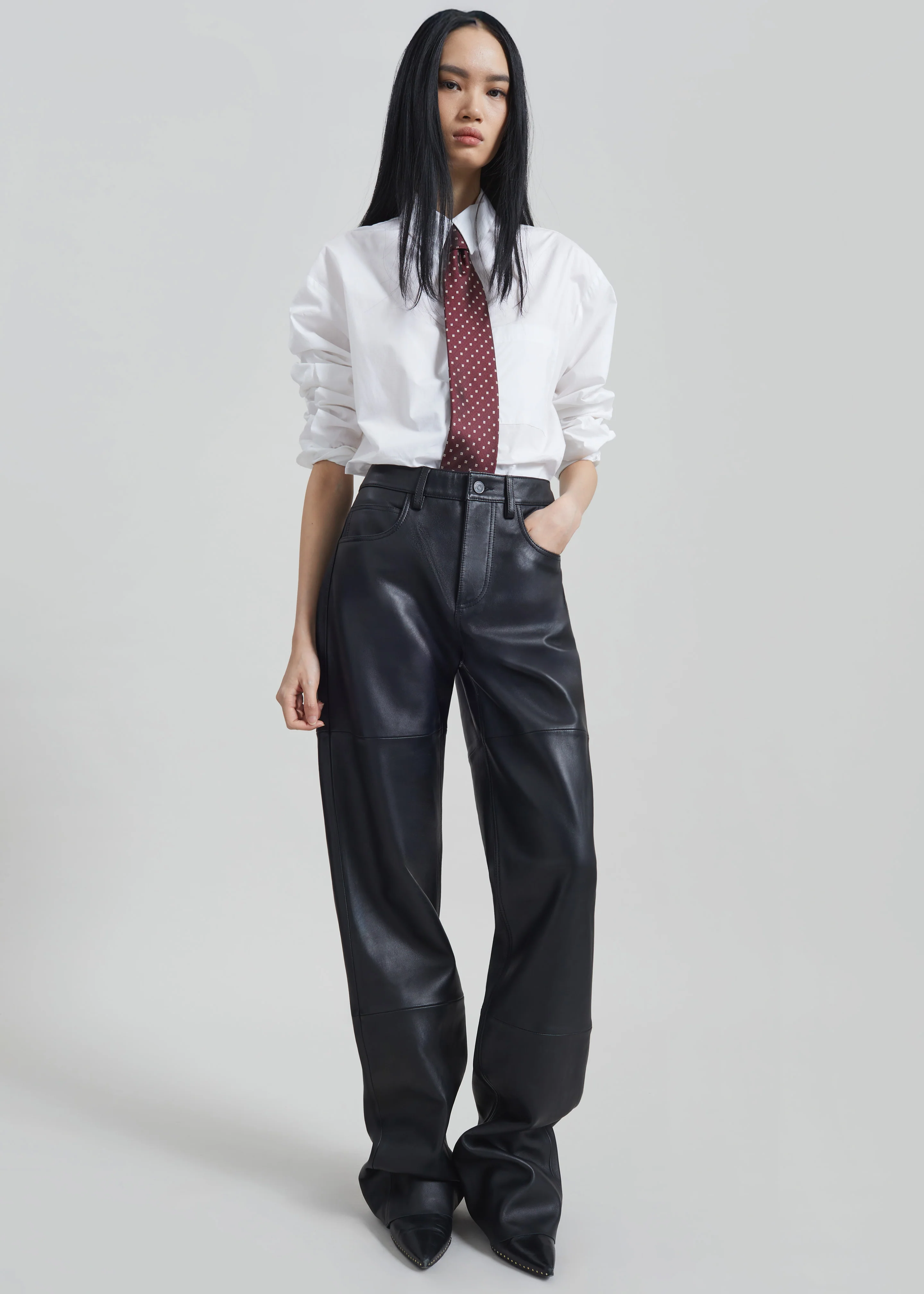 Dalston Leather Pants - Black - Image 3