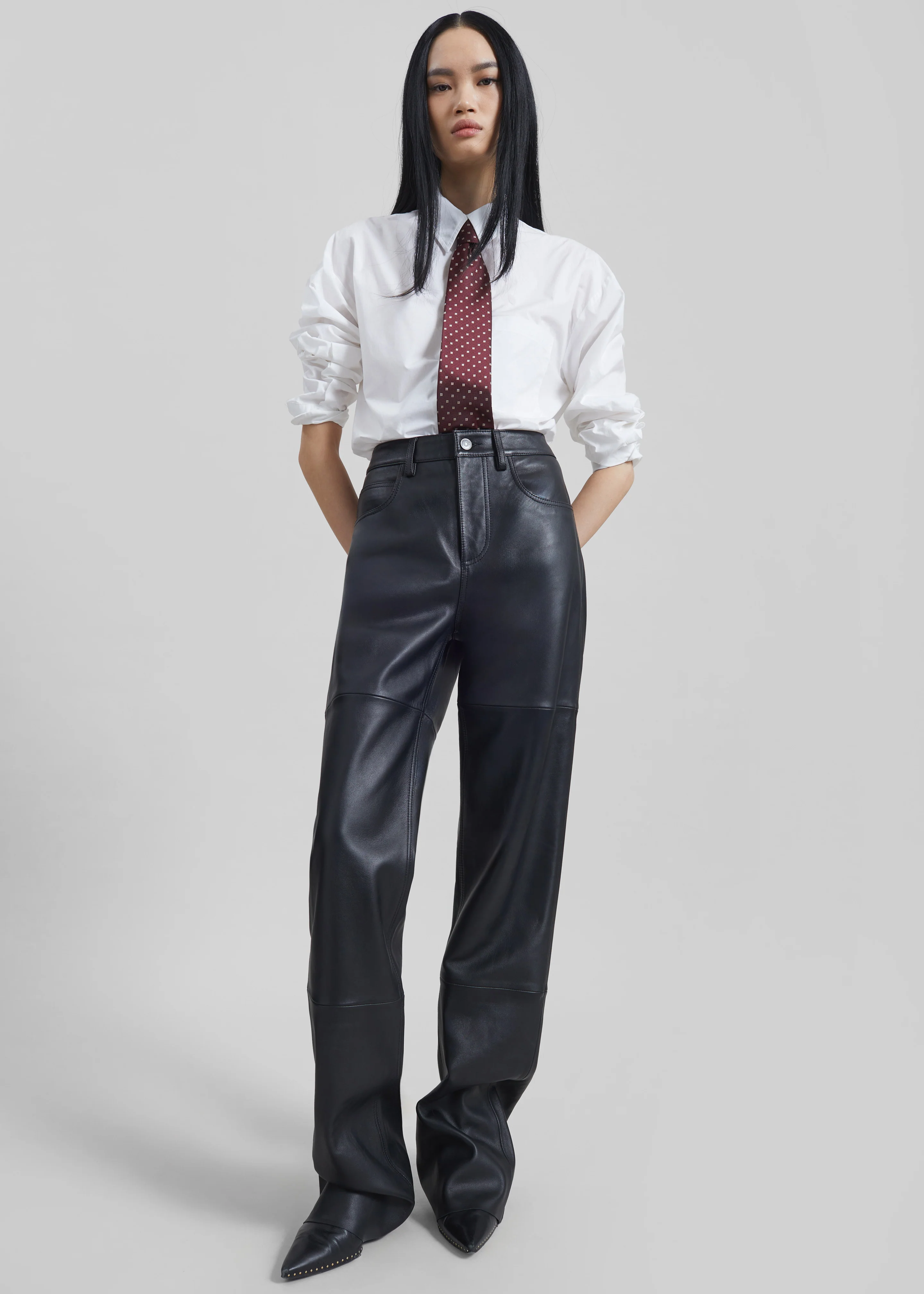 Dalston Leather Pants - Black - Image 7