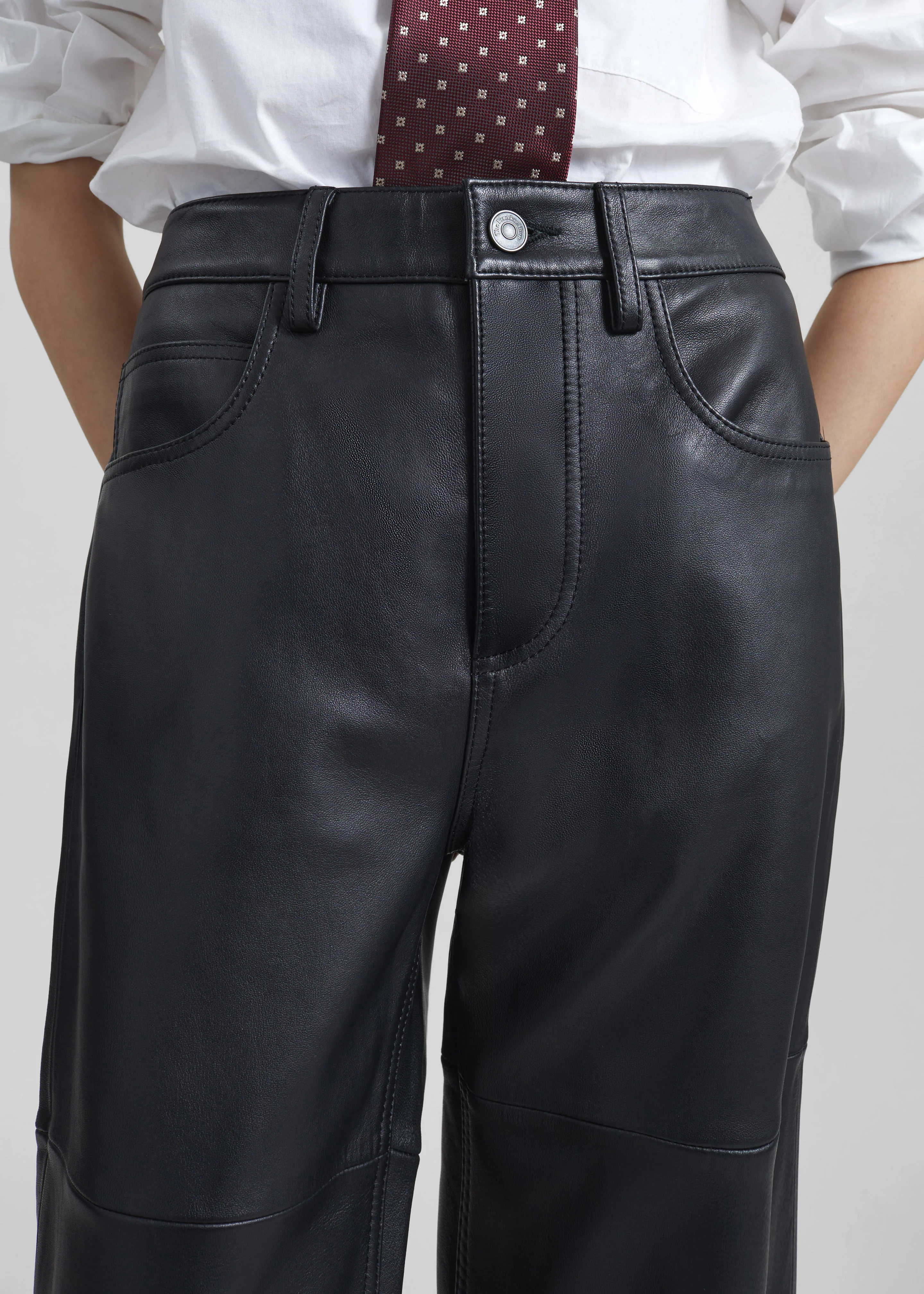 Dalston Leather Pants - Black - Image 9
