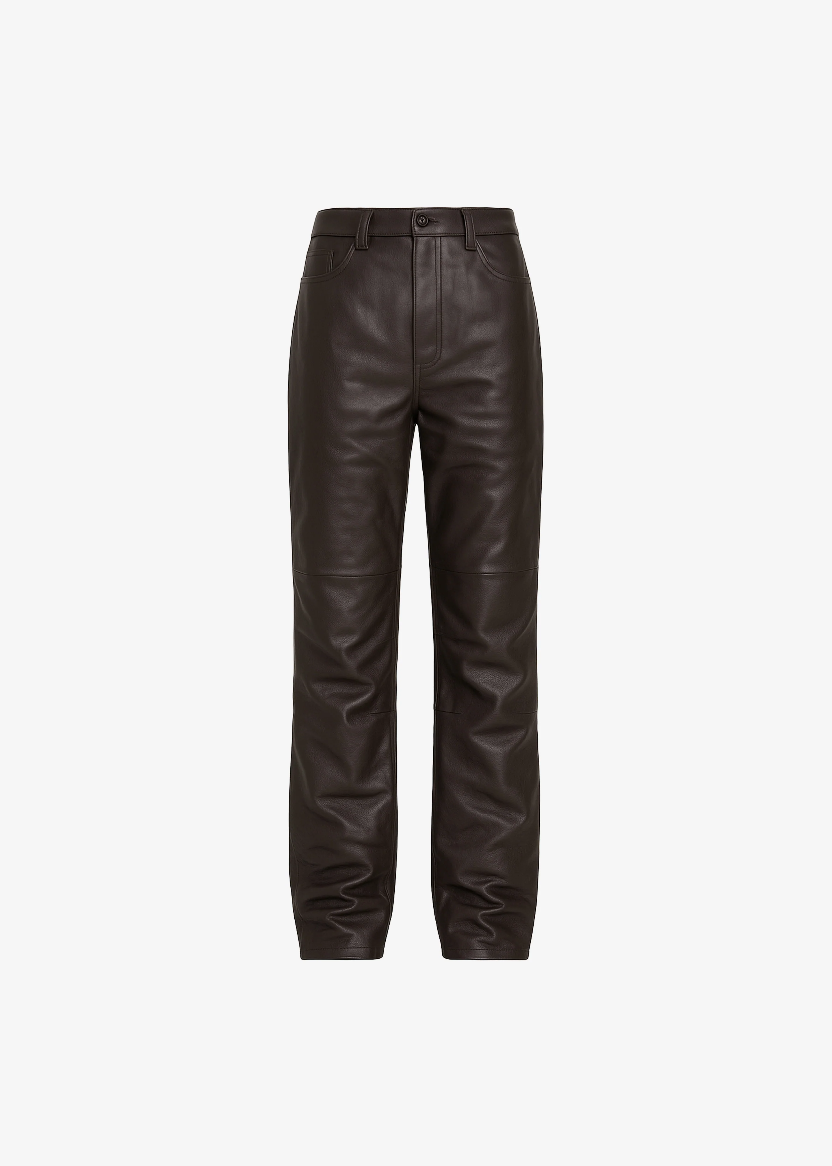 Dalston Leather Pants - Vintage Brown - Image 7