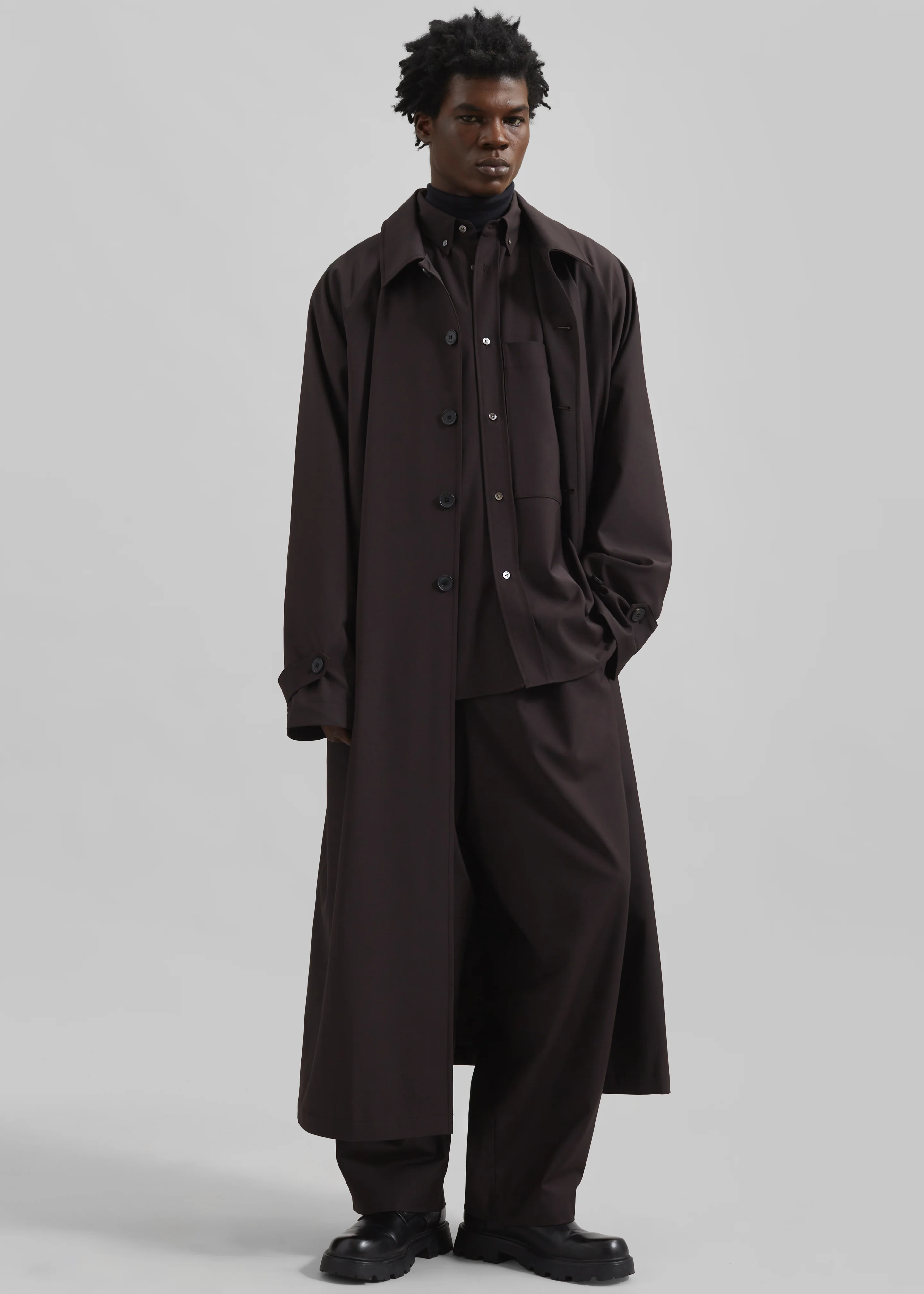 Dalton Wool Blend Shirt - Brown - Image 6