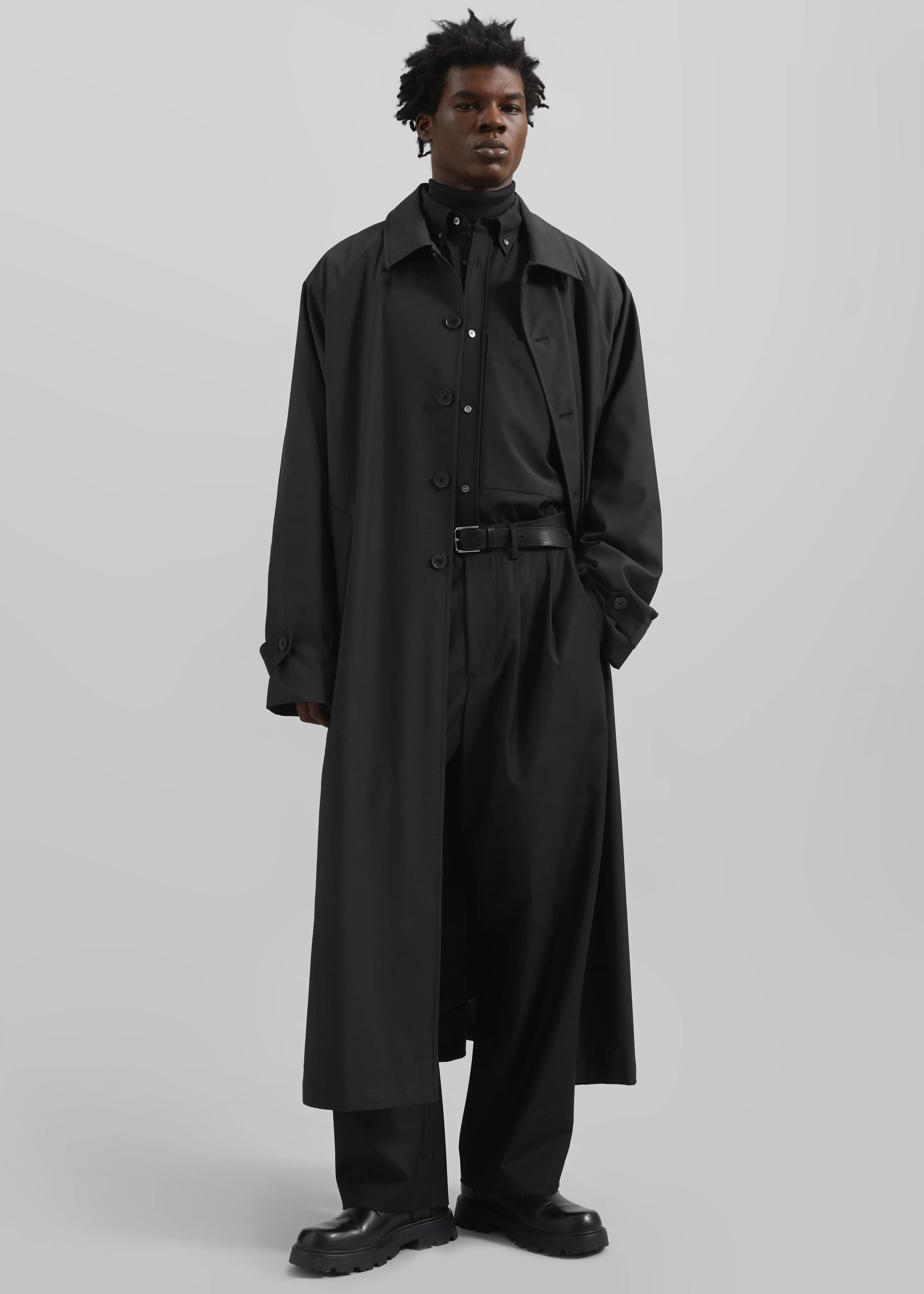 Dalton Wool Blend Trousers - Black - Image 5