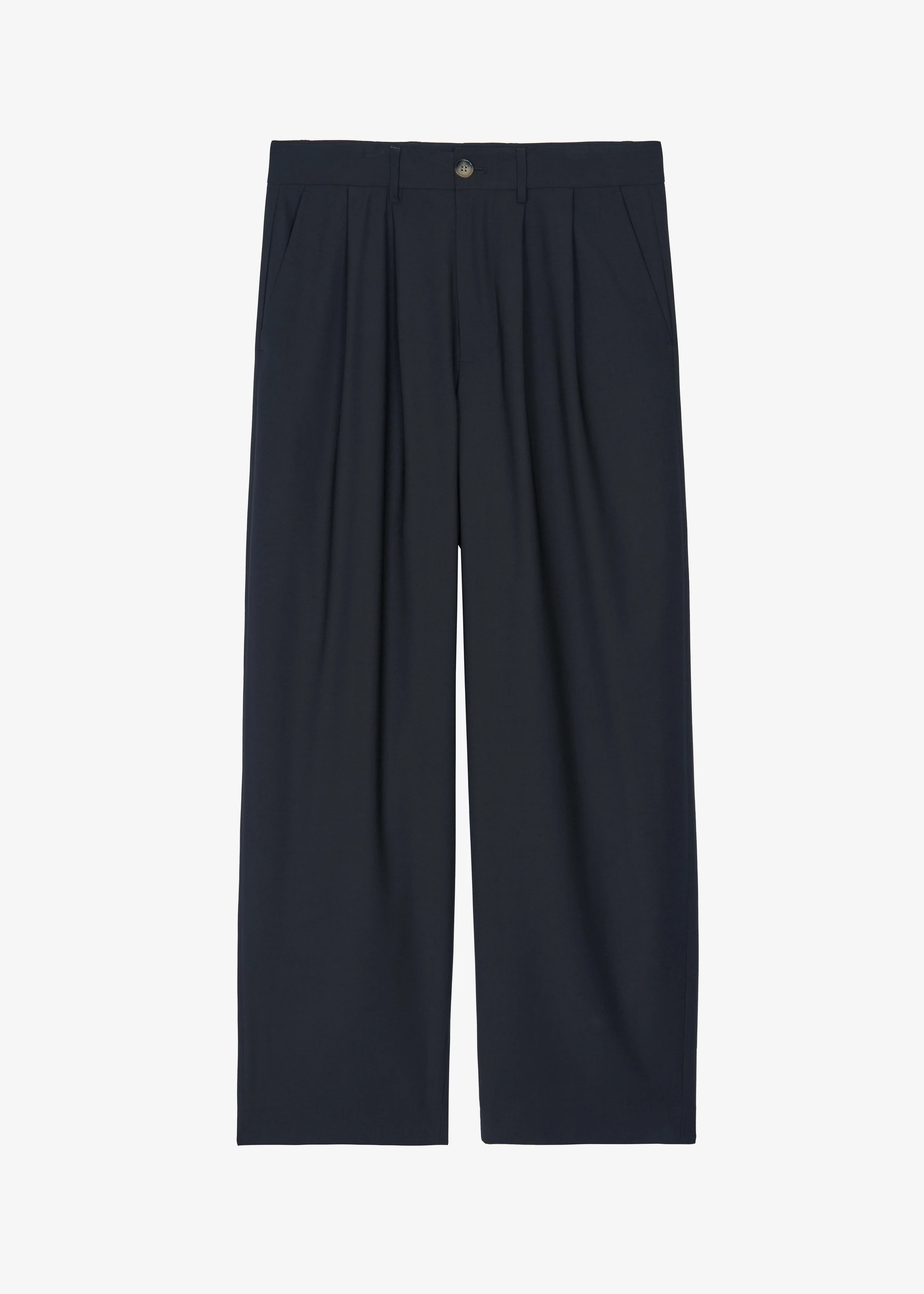 Dalton Wool Blend Trousers - Dark Navy - Image 9