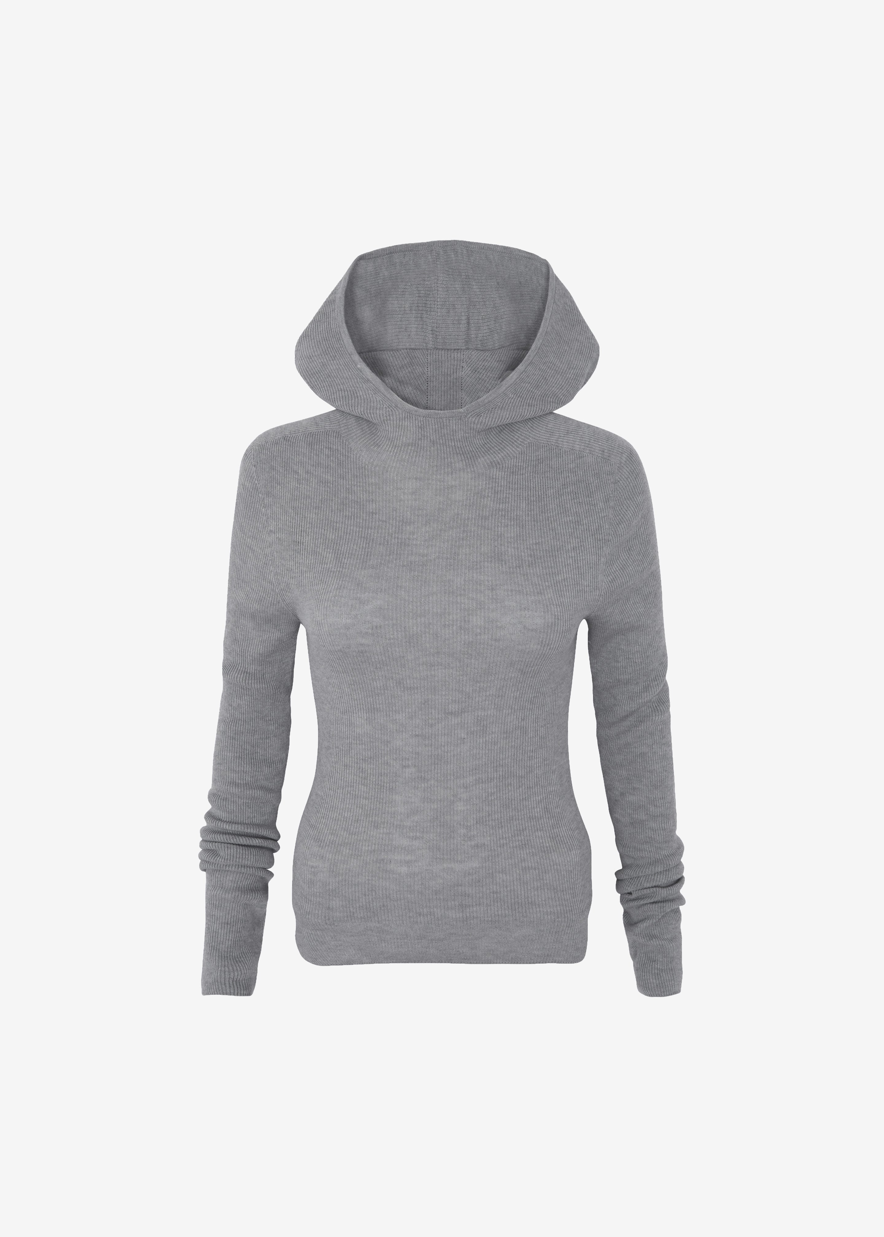 Danae Hooded Knit Top - Grey - Image 14