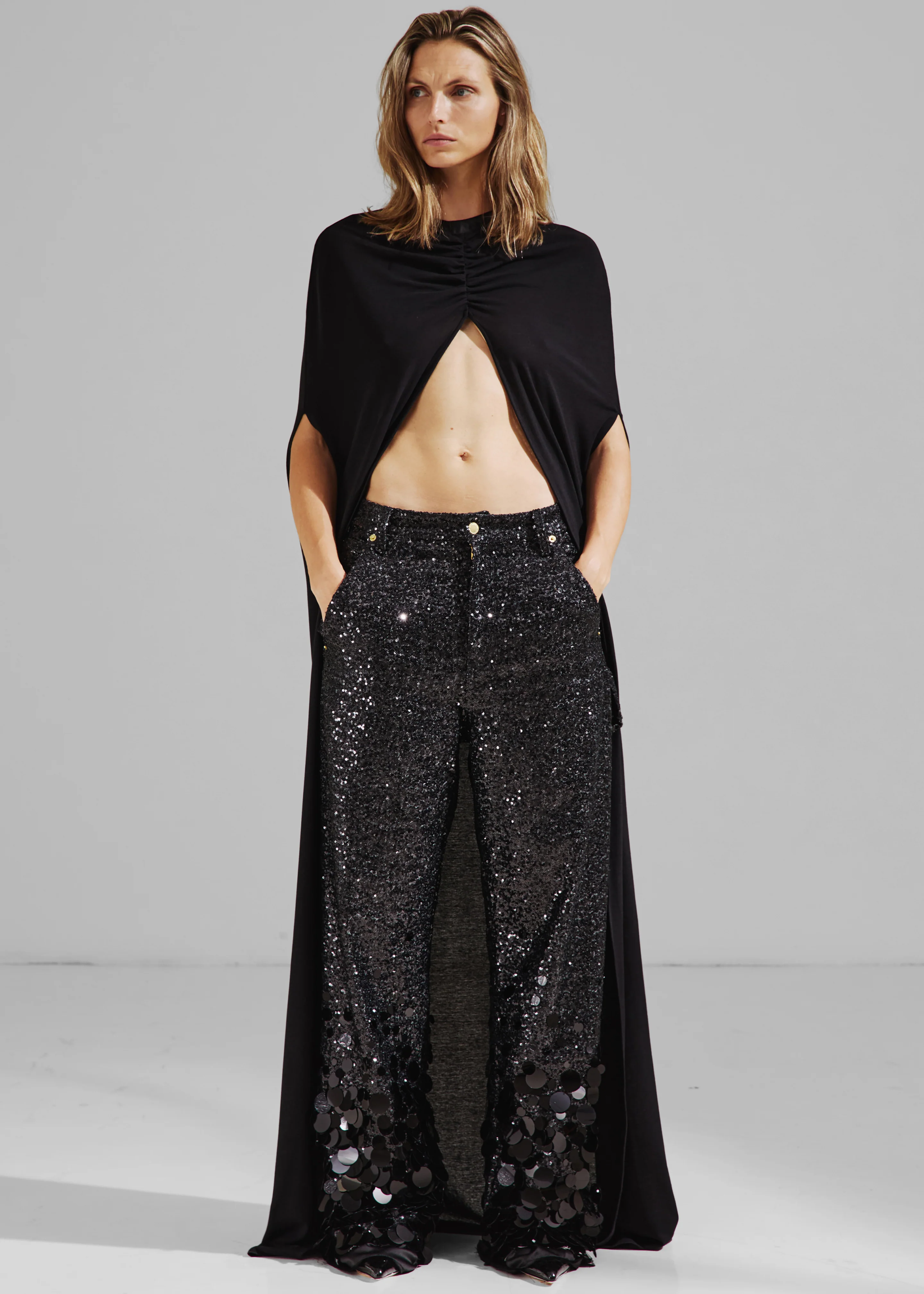 Darkpark Aurora Jersey Long Cape - Black - Image 2