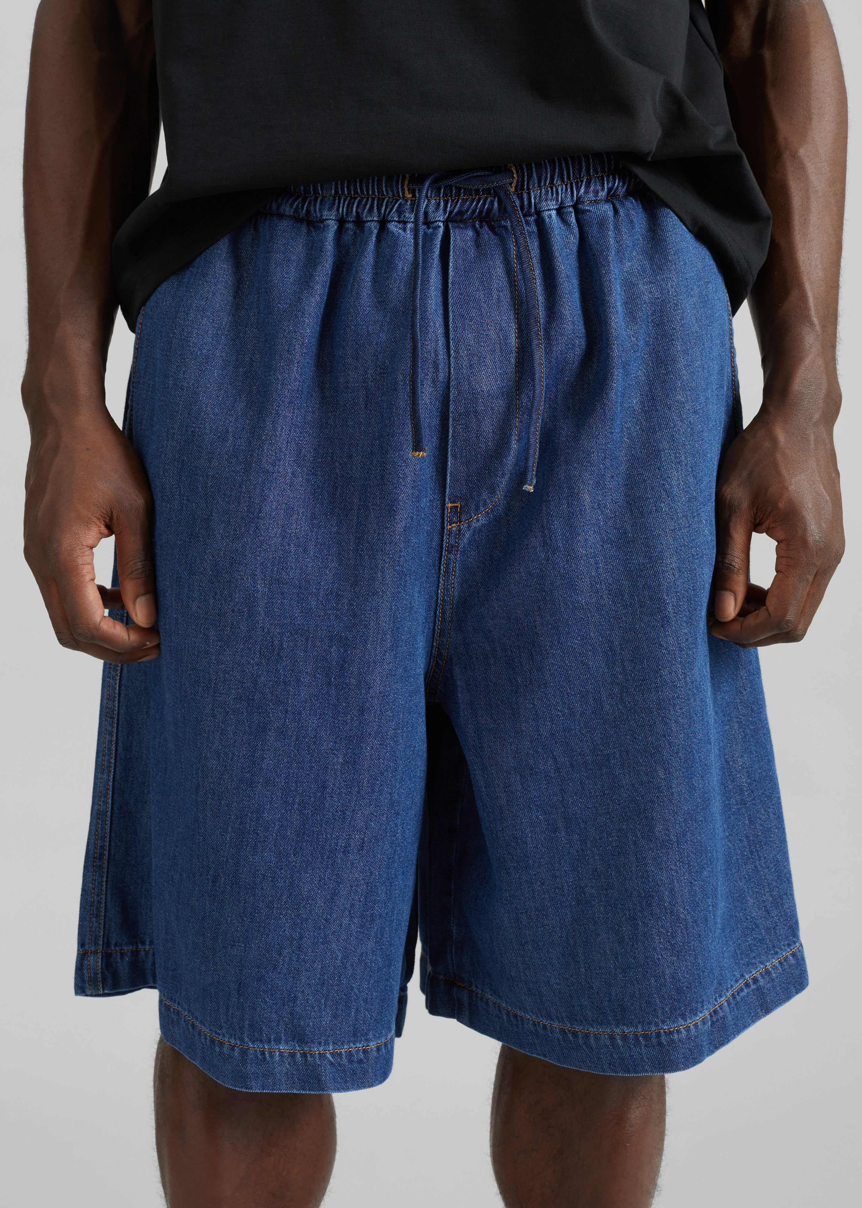 Darkpark Brad Jogger Fit Shorts Denim - Medium Full - Image 3