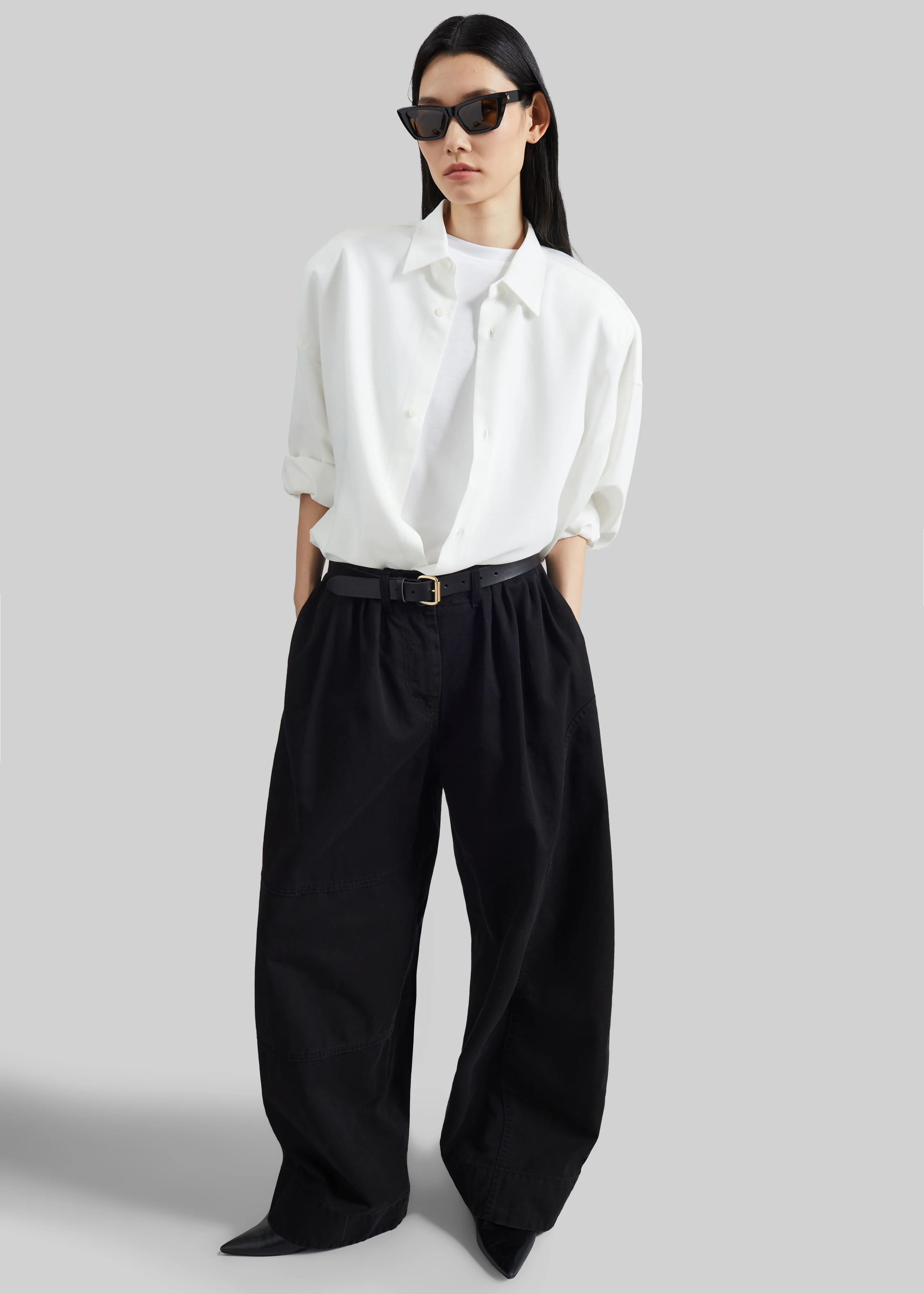 Darkpark Carla Oversize Viscose Gauze Shirt - Sugar White - Image 5