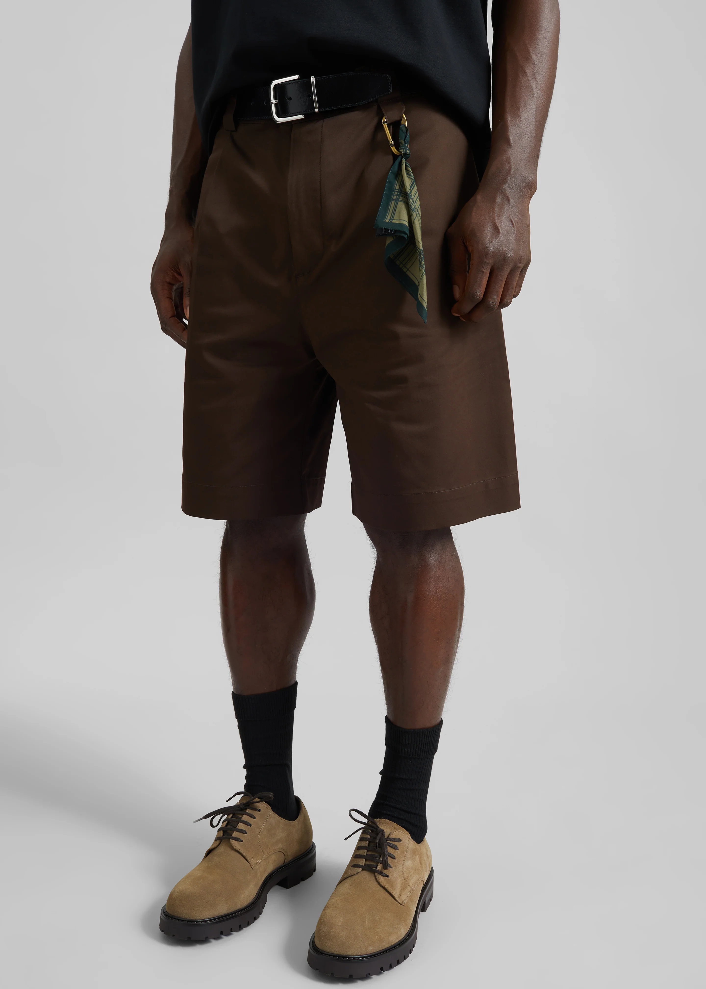 Darkpark Denis Wide-Leg Shorts - Dark Brown - Image 4