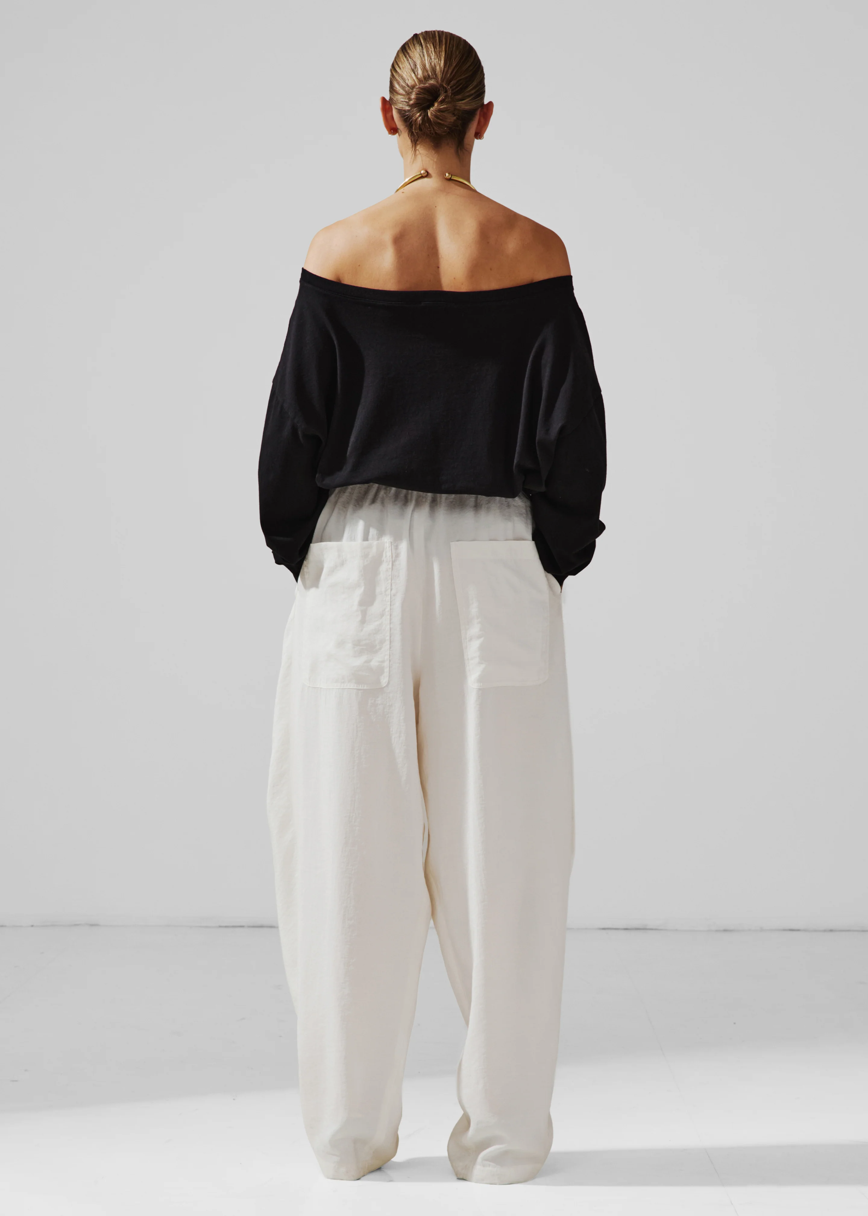 Darkpark Erin Necklace Off-Shoulder Top - Black - Image 5