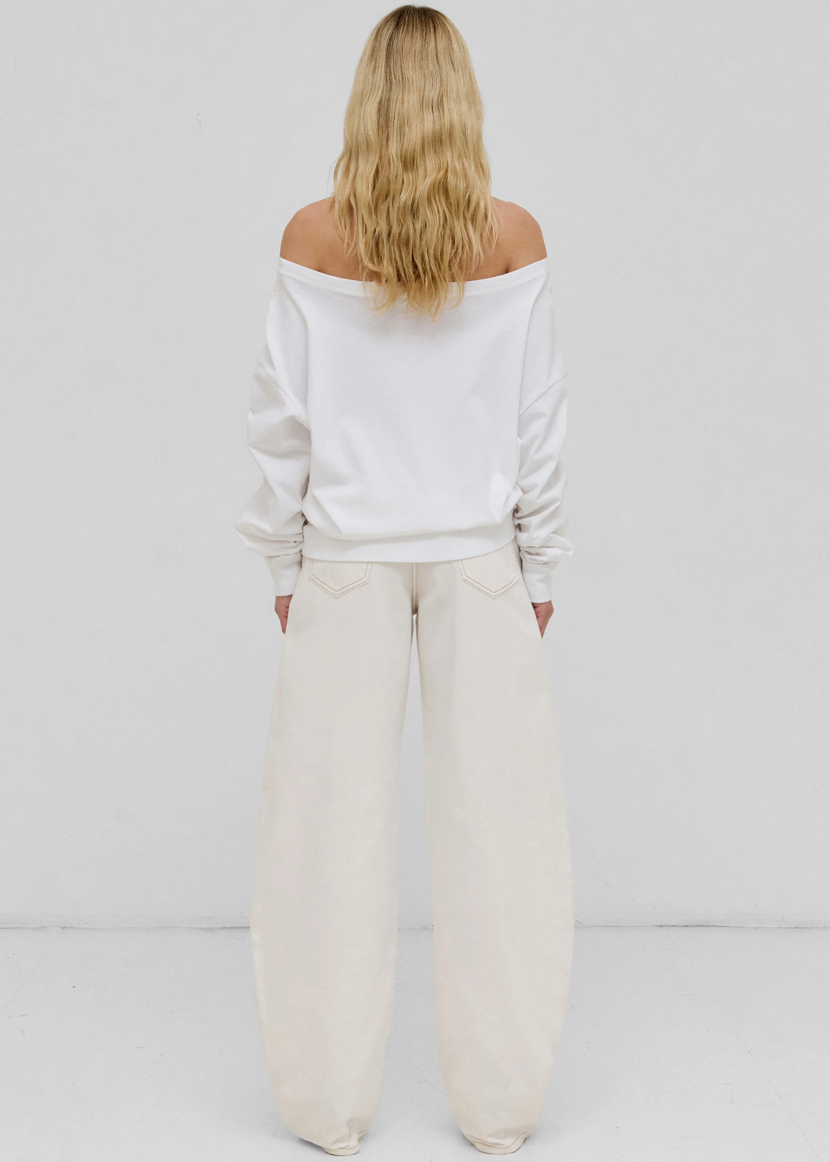 Darkpark Erin Necklace Off-Shoulder Top - White - Image 4