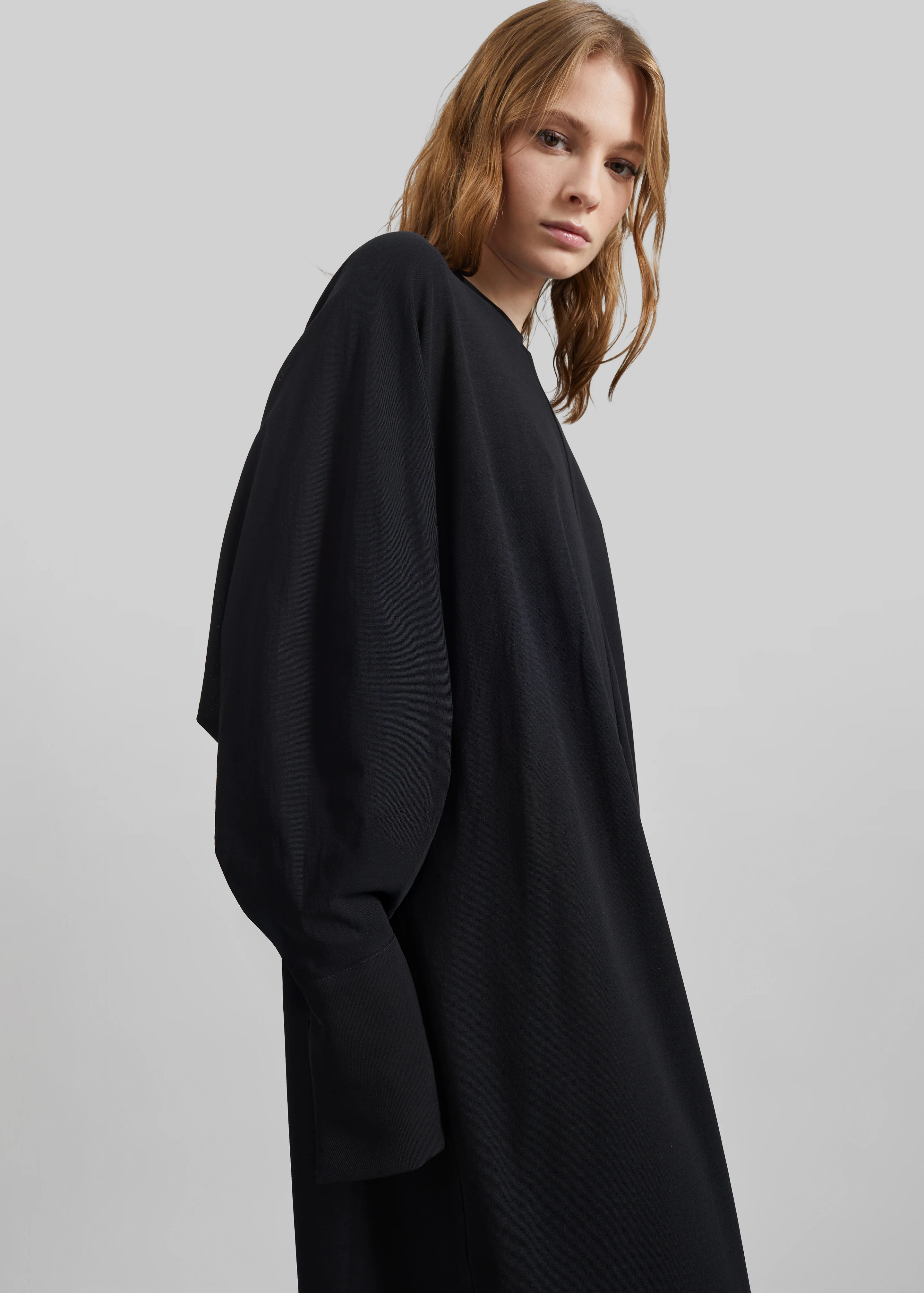 Darkpark Frida Light Jersey Cuff Long Sleeve Dress - Black - Image 4