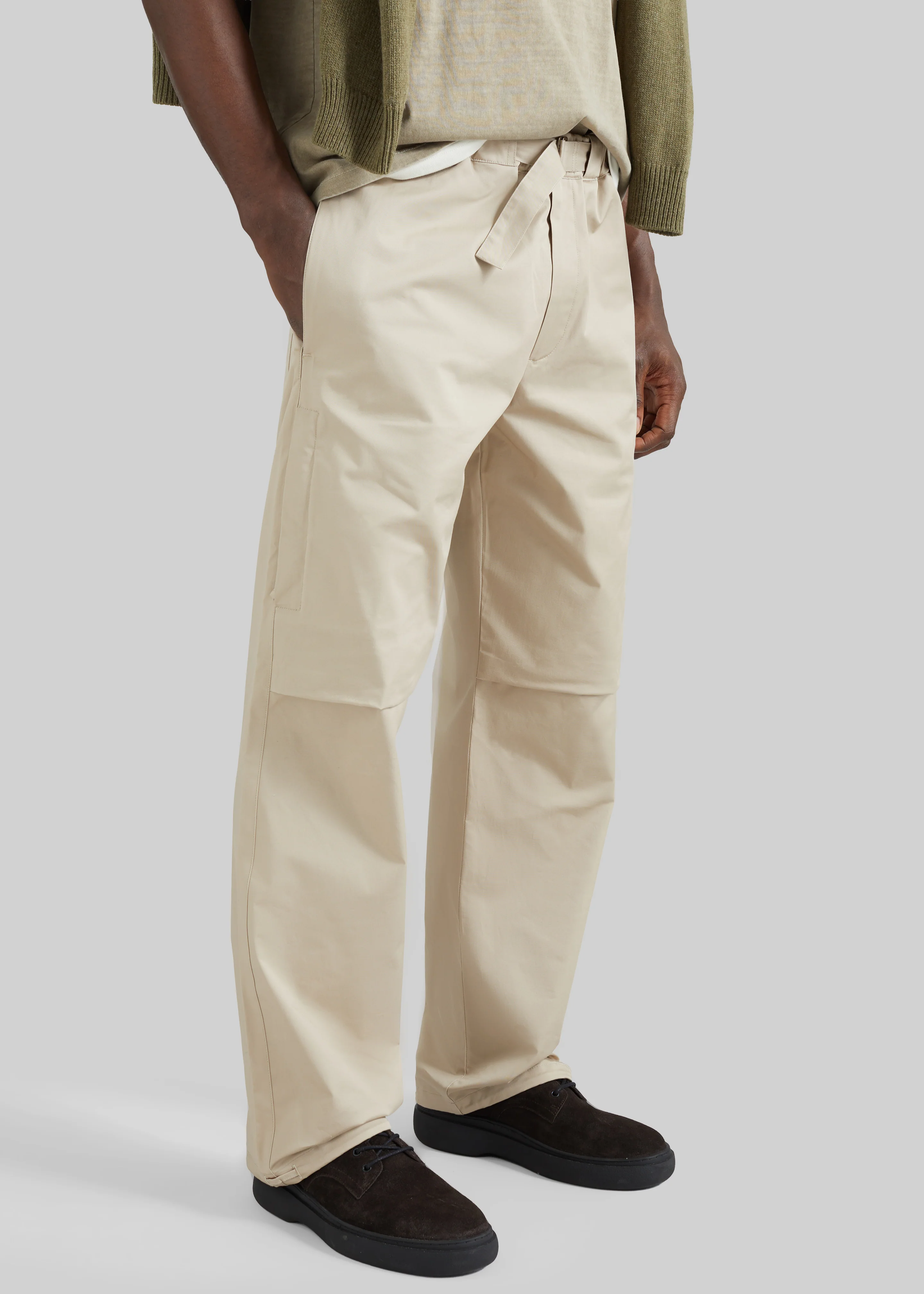 Darkpark Jordan Relax Fit Trousers - Taupe - Image 2