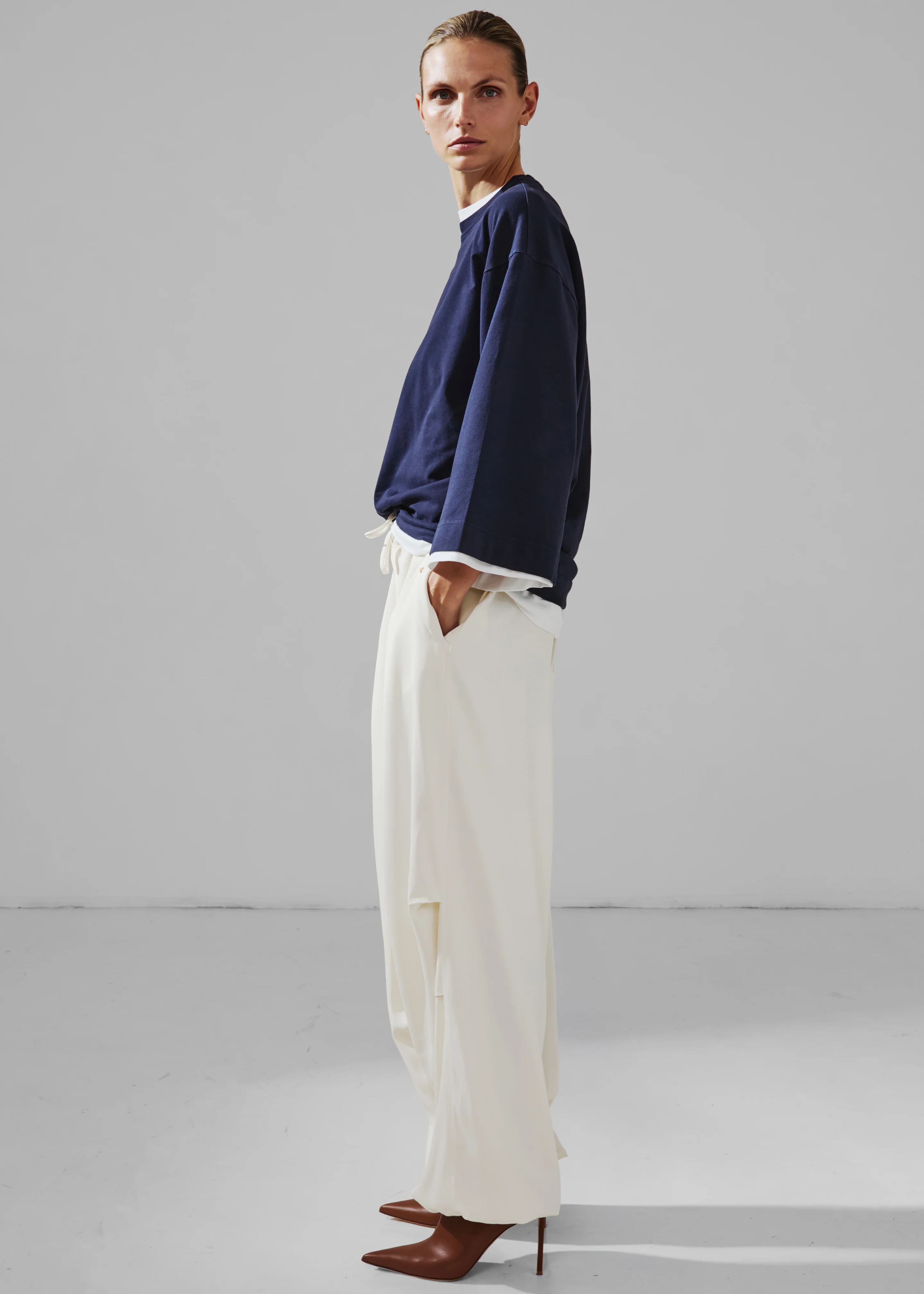 Darkpark New Blair Viscose Twill Relaxed Fit Pants - Off-White - Image 2