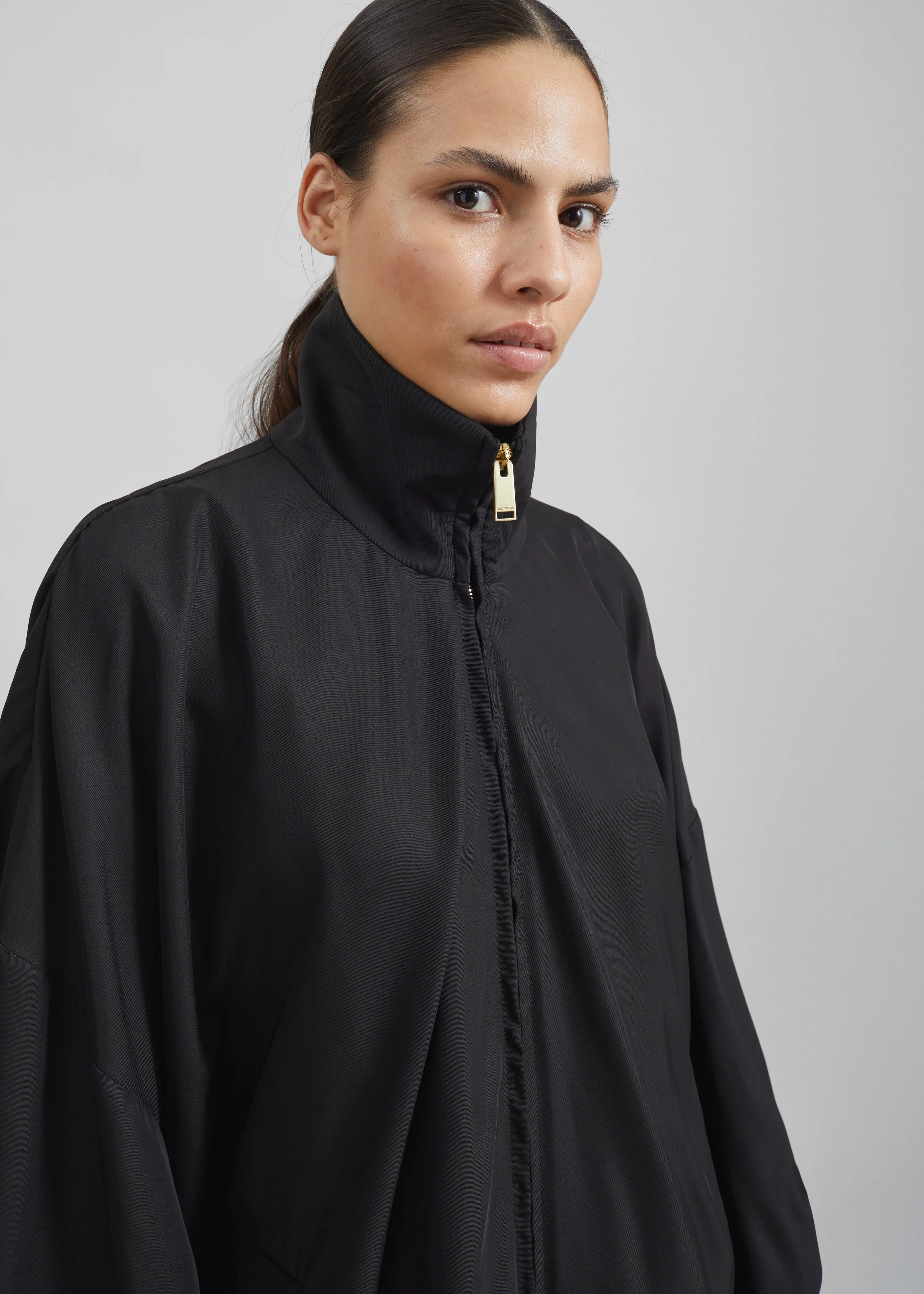 Darkpark Norma Draped Sleeves Bomber Jacket - Black - Image 9