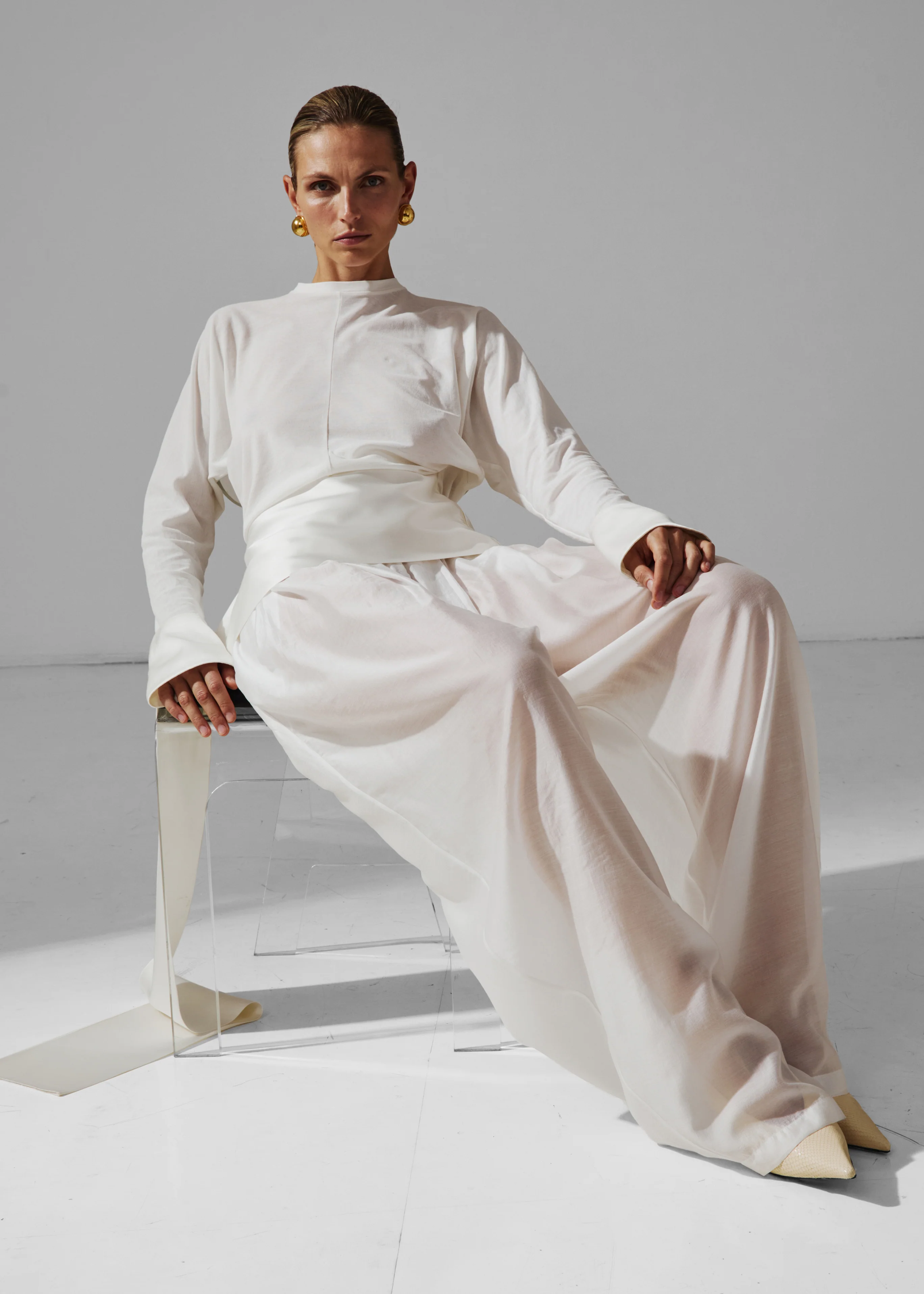 Darkpark Simona Balloon Pants - White - Image 3