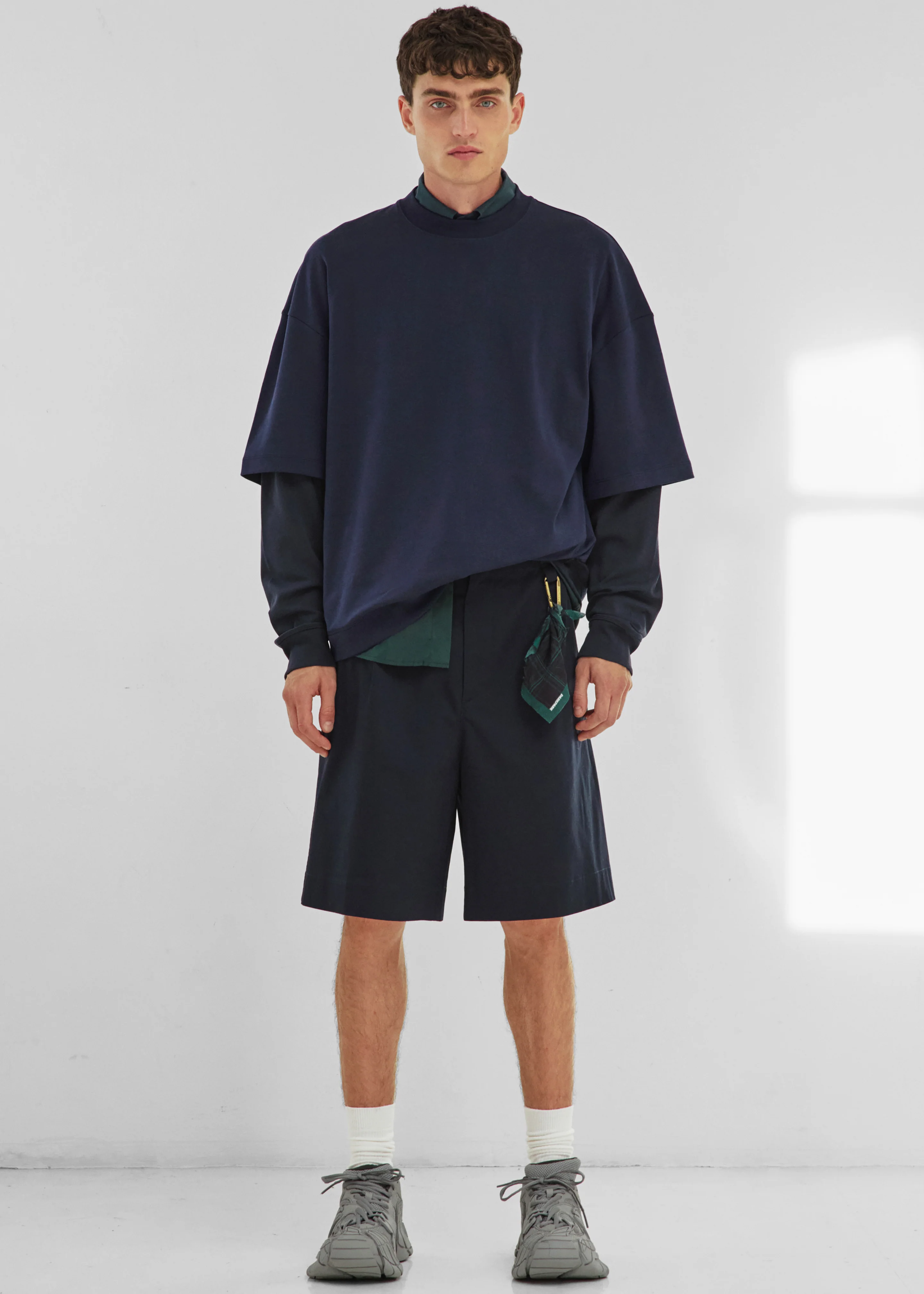 Darkpark Troy Double Sleeve Tee - Blue Navy - Image 4