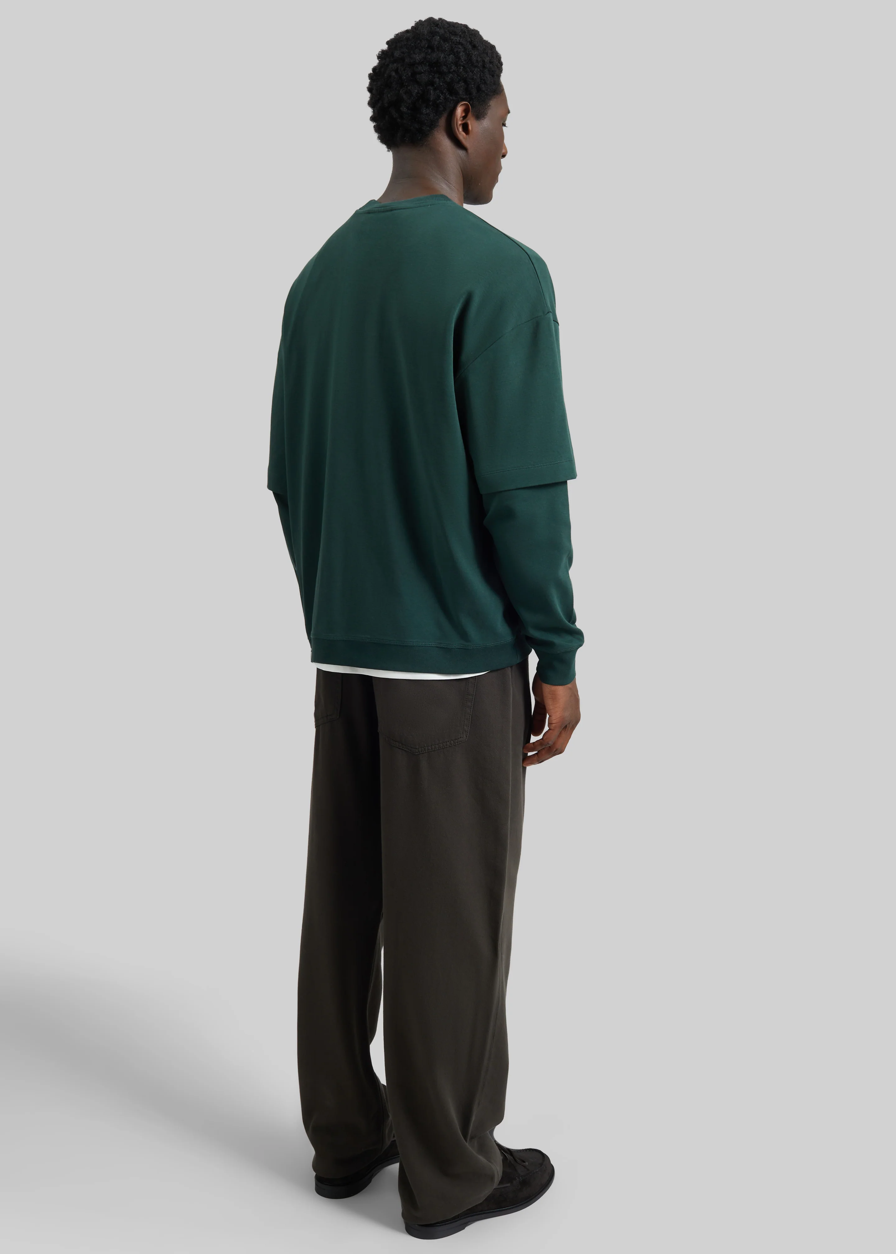 Darkpark Troy Double Sleeve Tee - Forest Green - Image 7