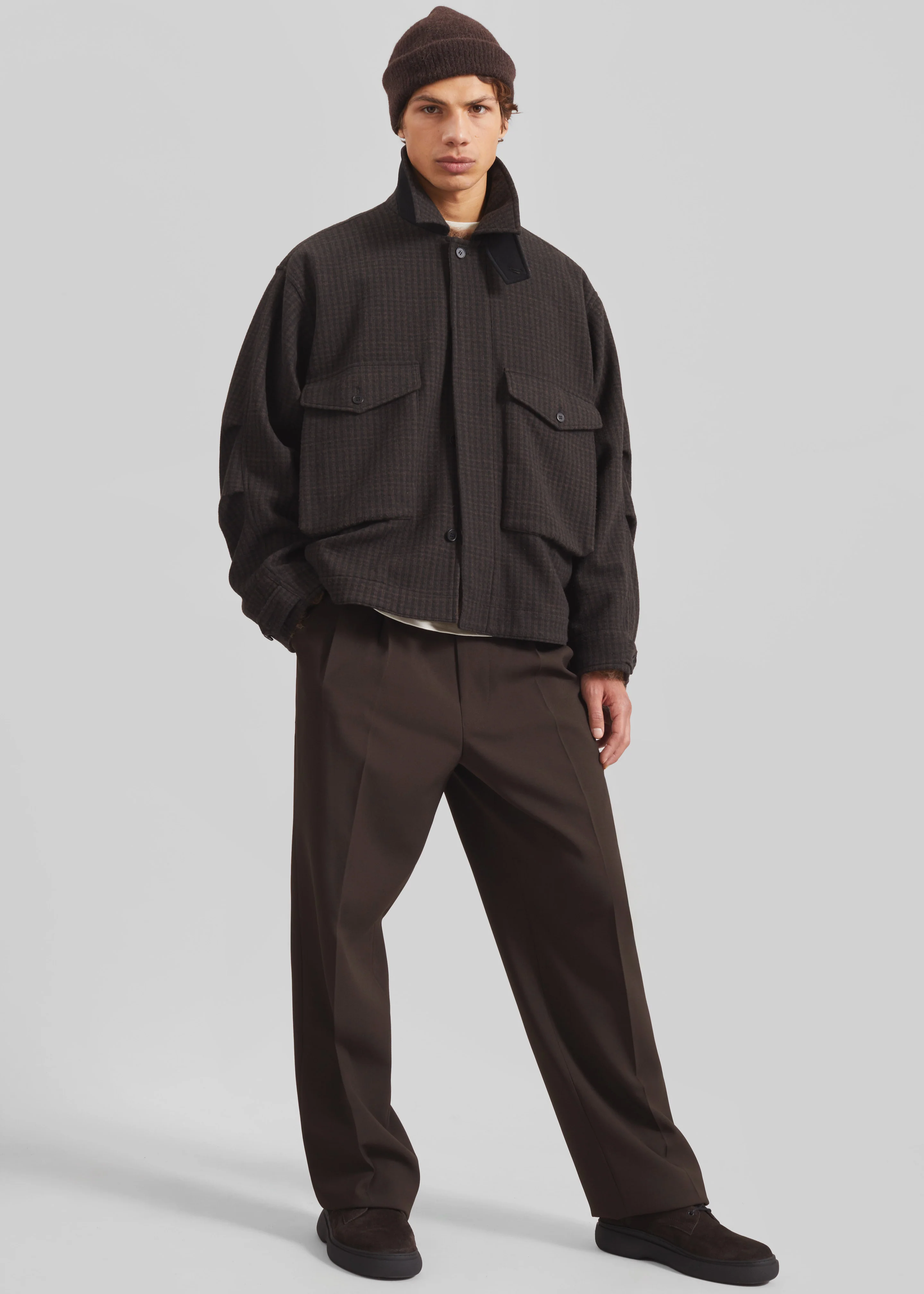 Dashiell Boxy Jacket - Black/Brown - Image 4