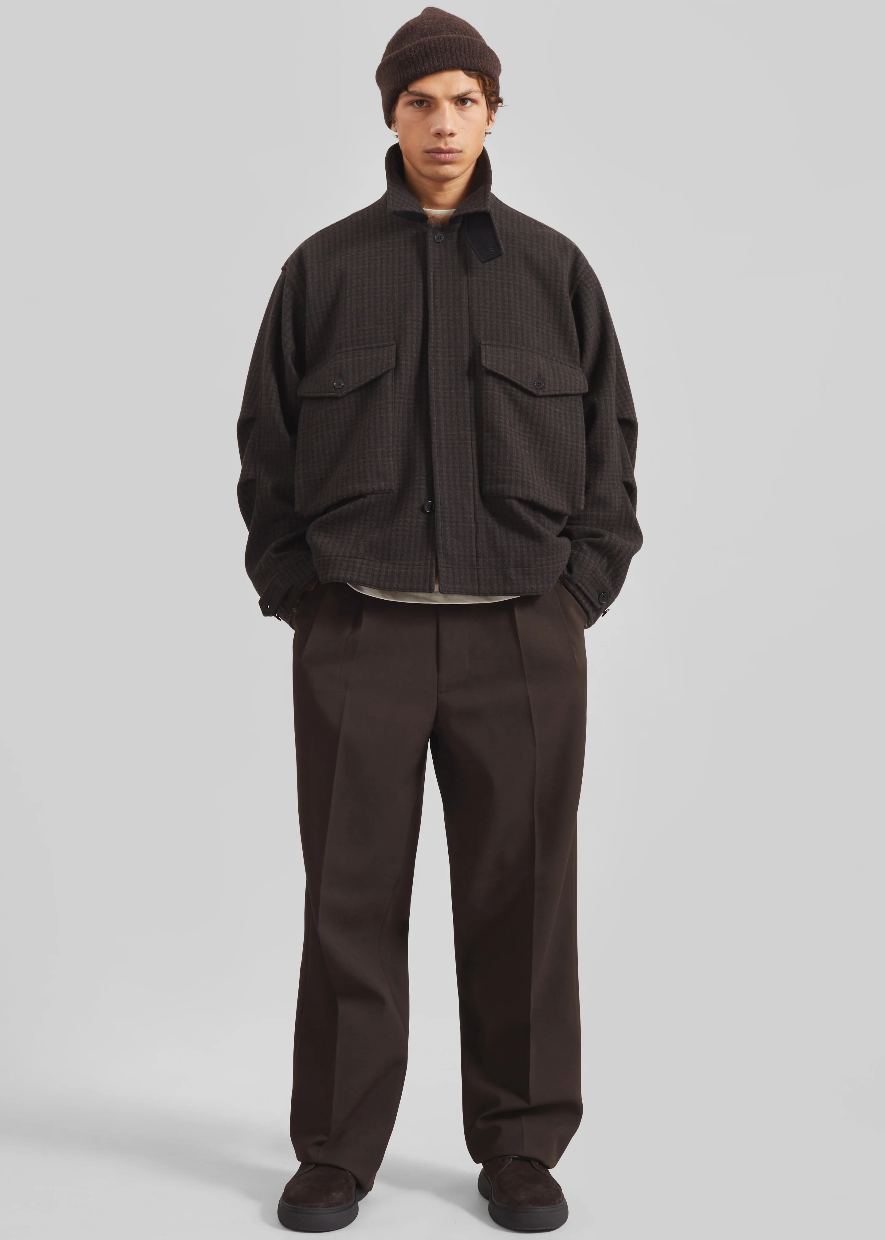 Dashiell Boxy Jacket - Black/Brown - Image 6
