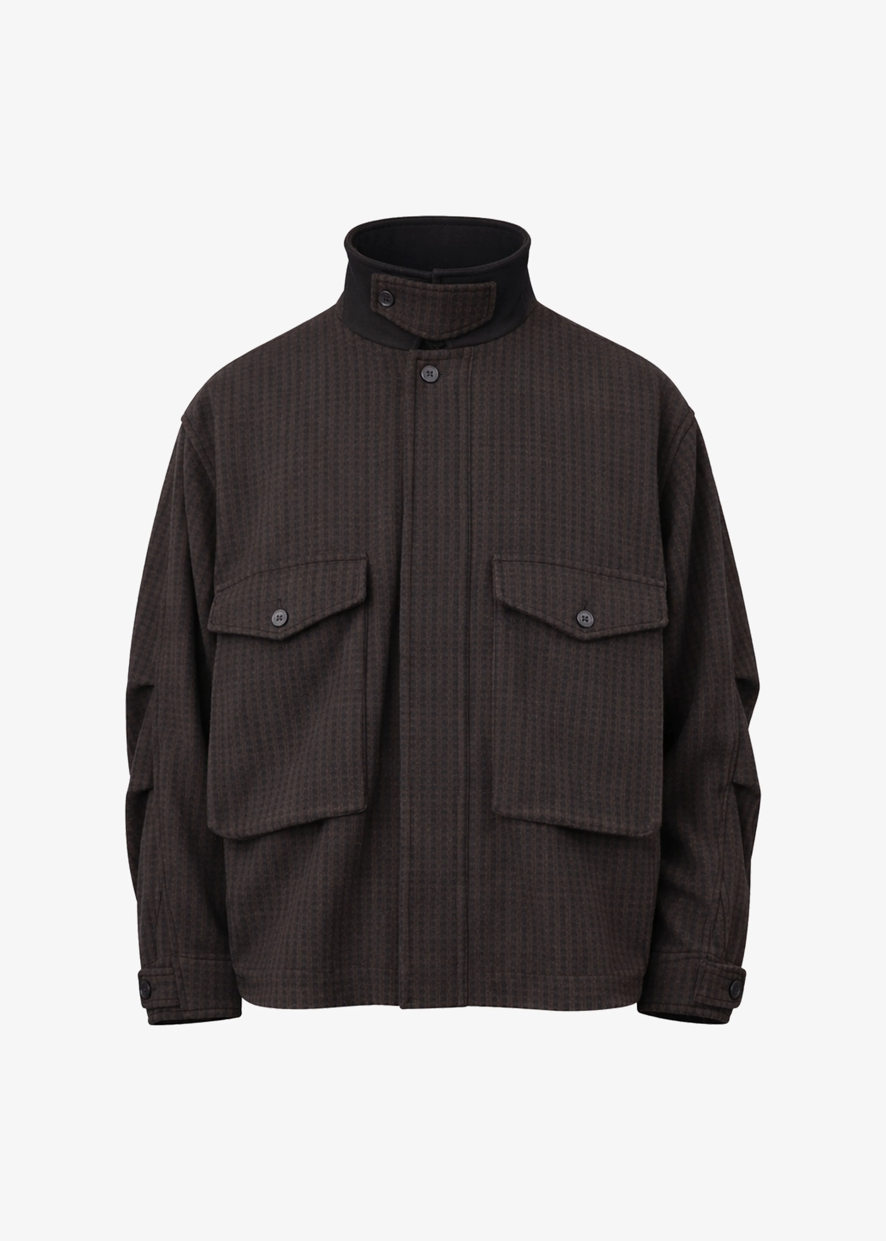Dashiell Boxy Jacket - Black/Brown - Image 9