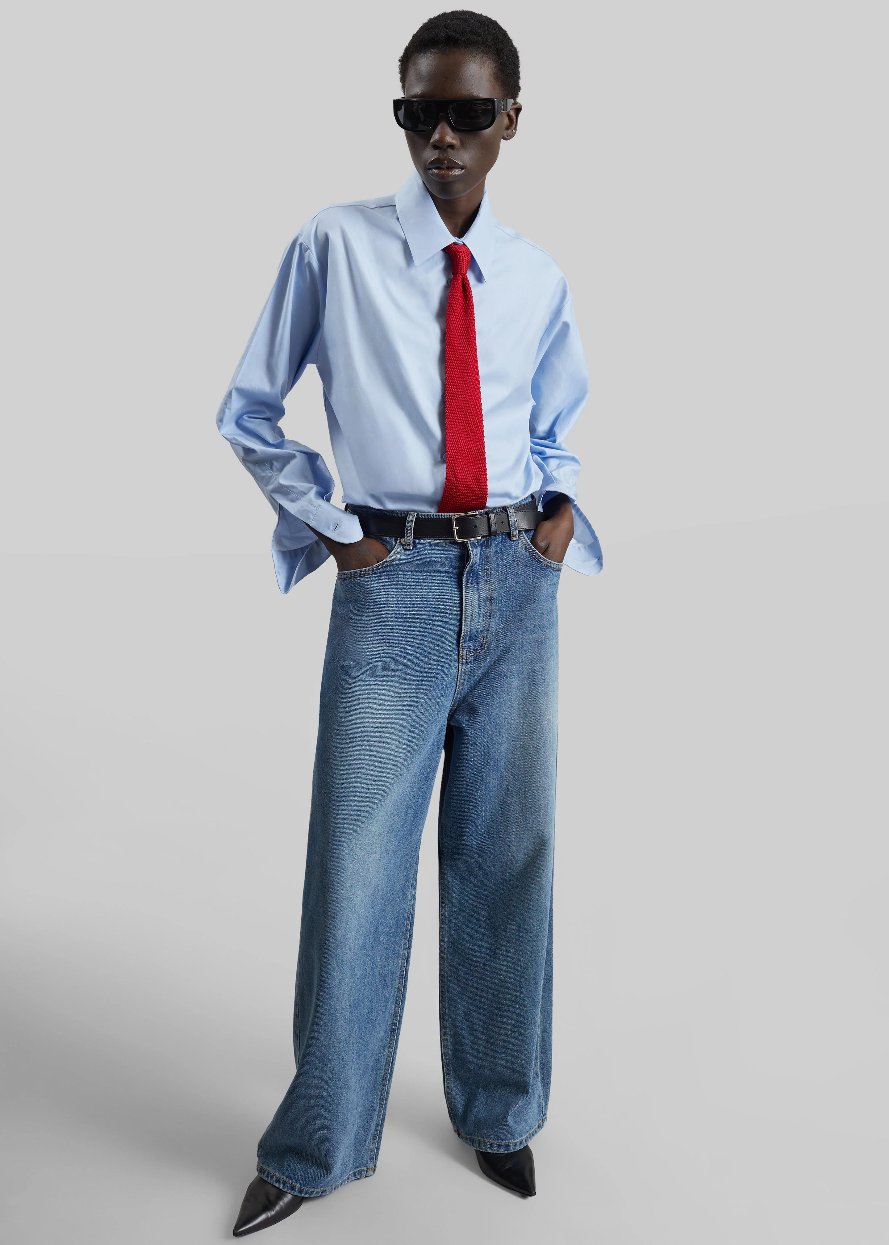 Dawson Wide Leg Jeans - Medium Wash - Image 7