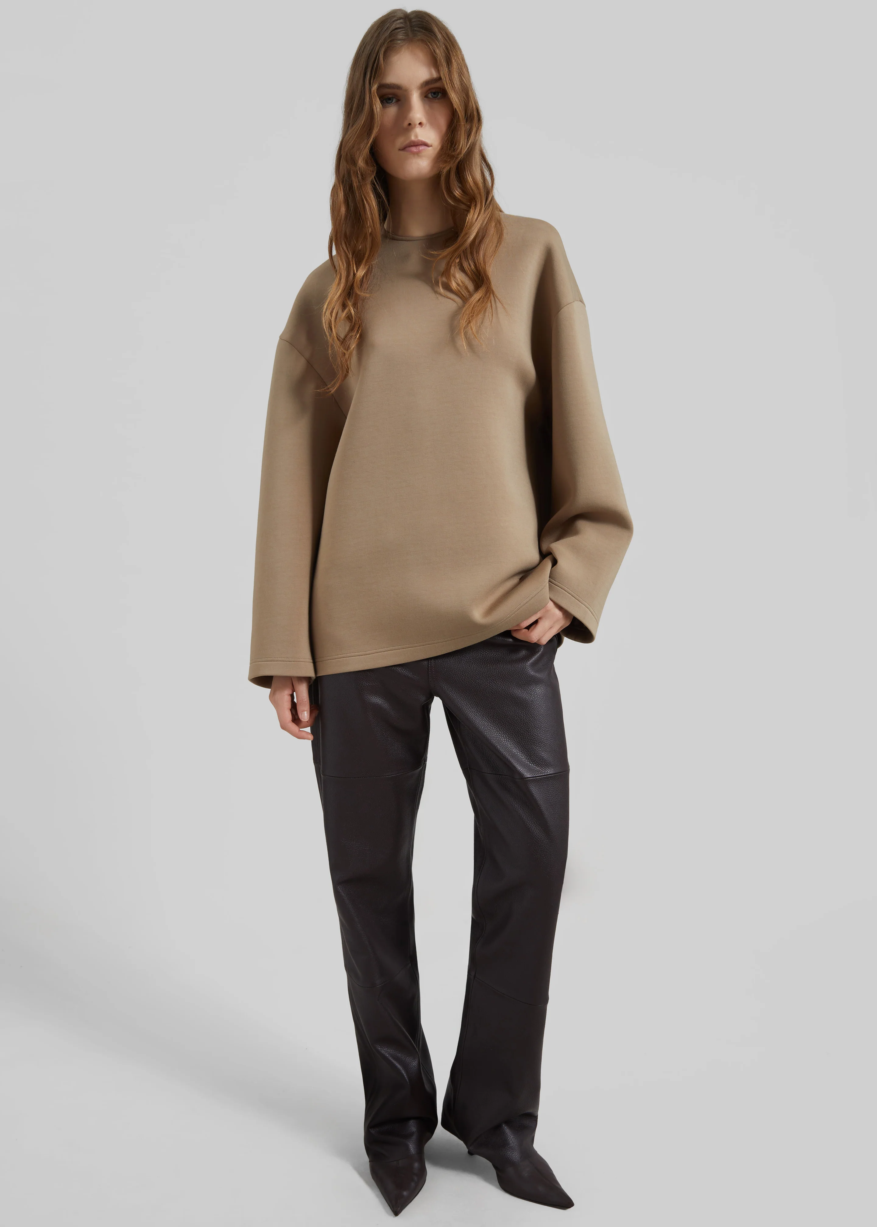 Delancey Long Sleeve Neoprene Top - Camel - Image 2