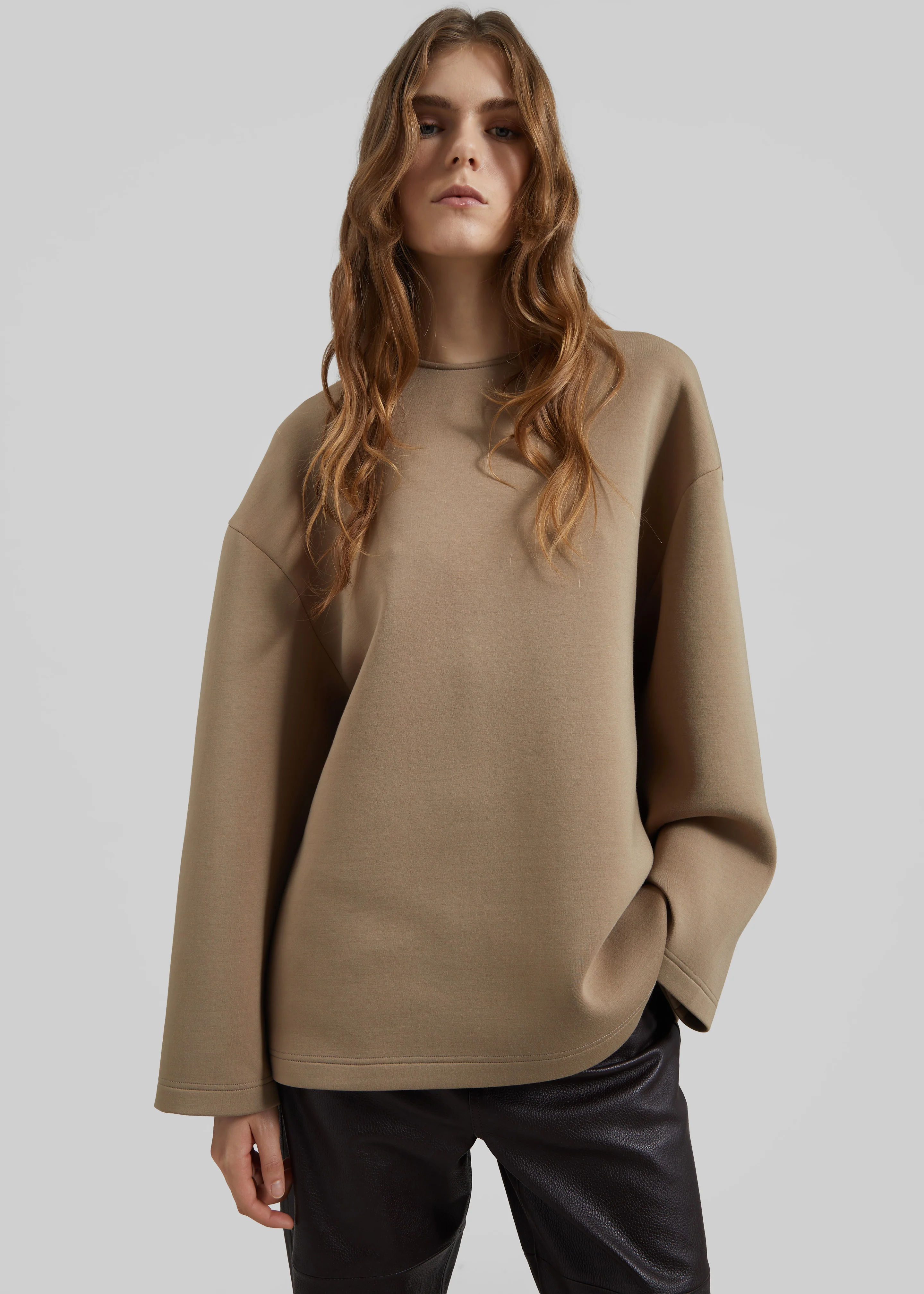 Delancey Long Sleeve Neoprene Top - Camel - Image 4