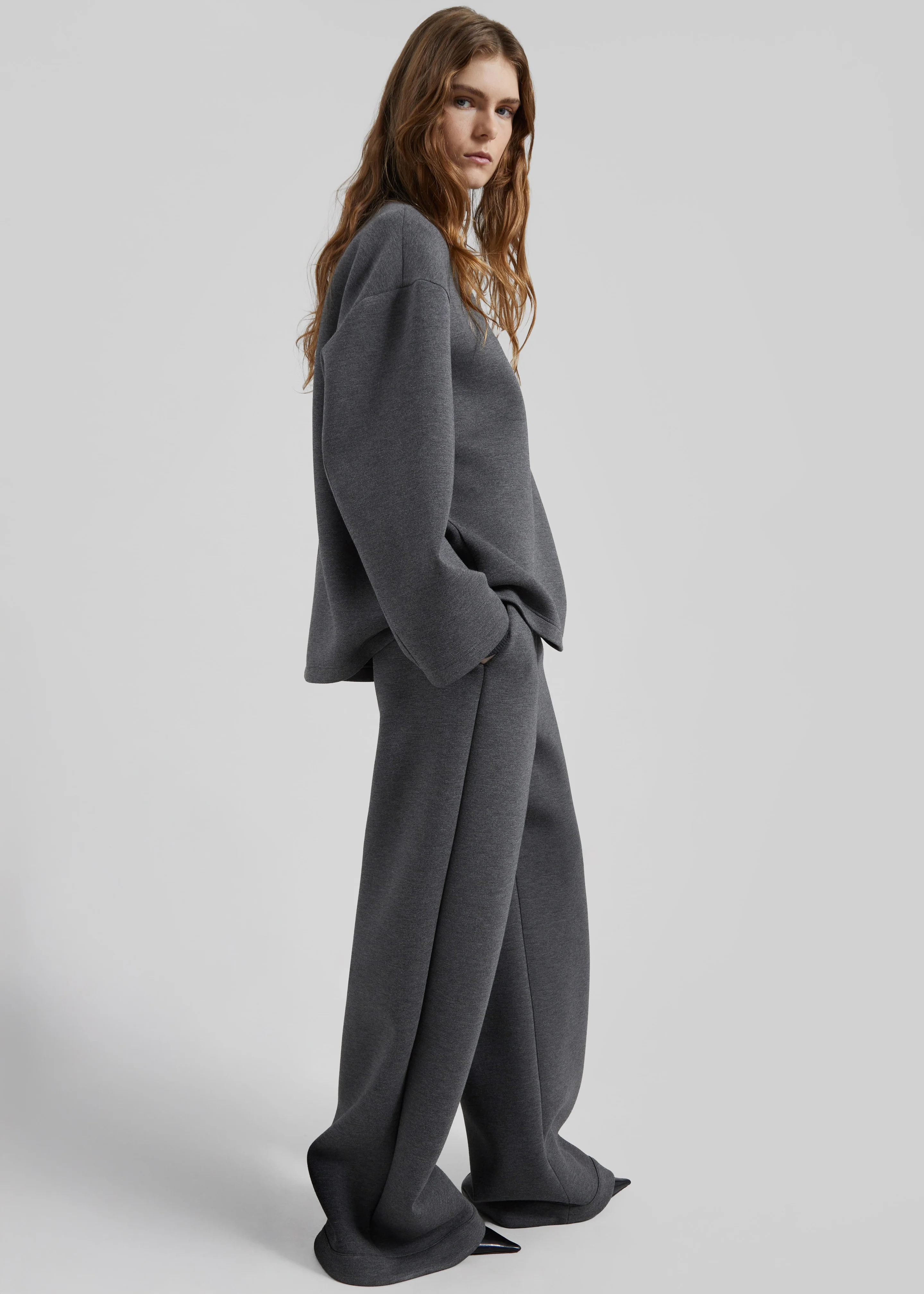 Delancey Long Sleeve Neoprene Top - Dark Grey - Image 4
