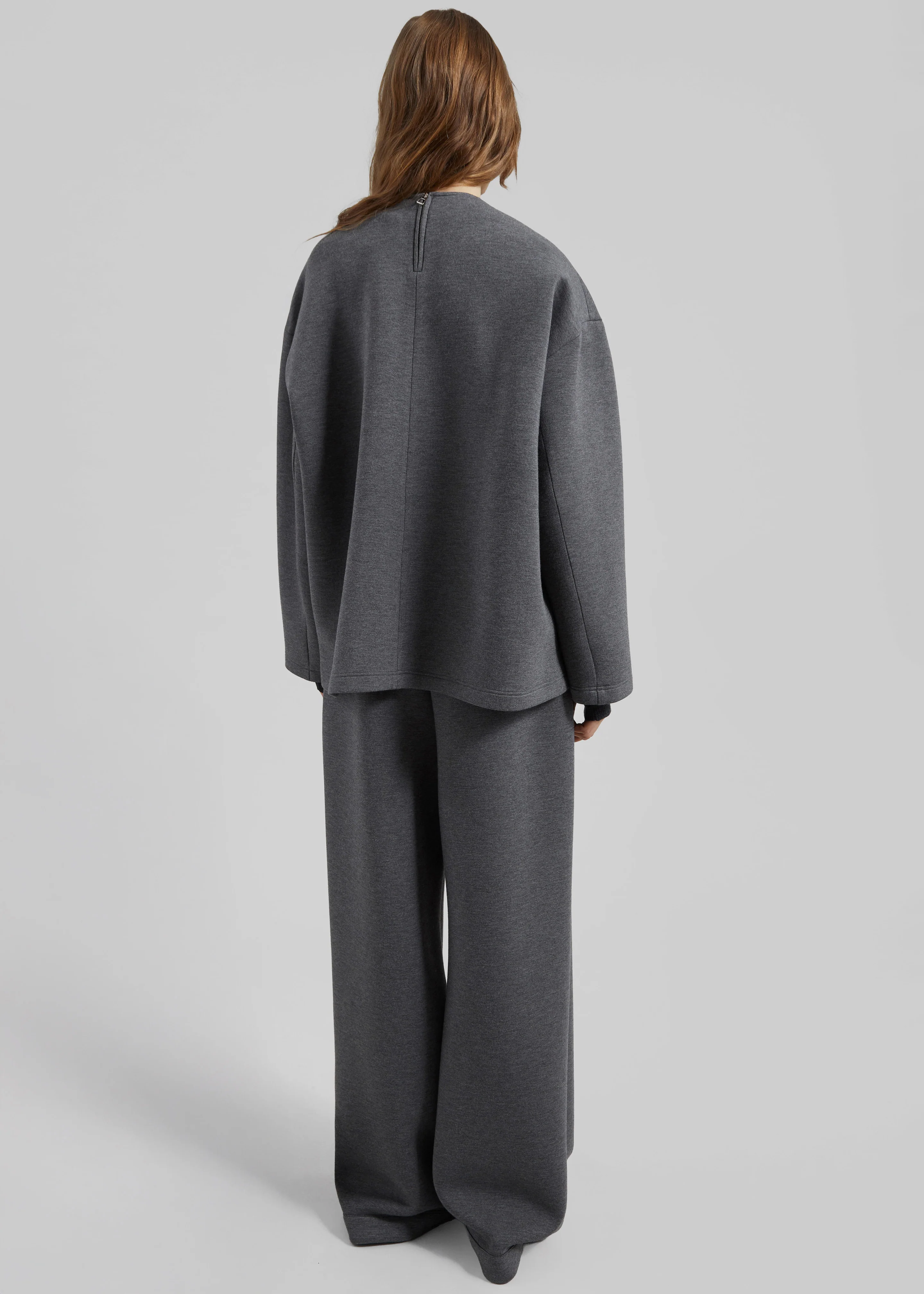Delancey Long Sleeve Neoprene Top - Dark Grey - Image 7