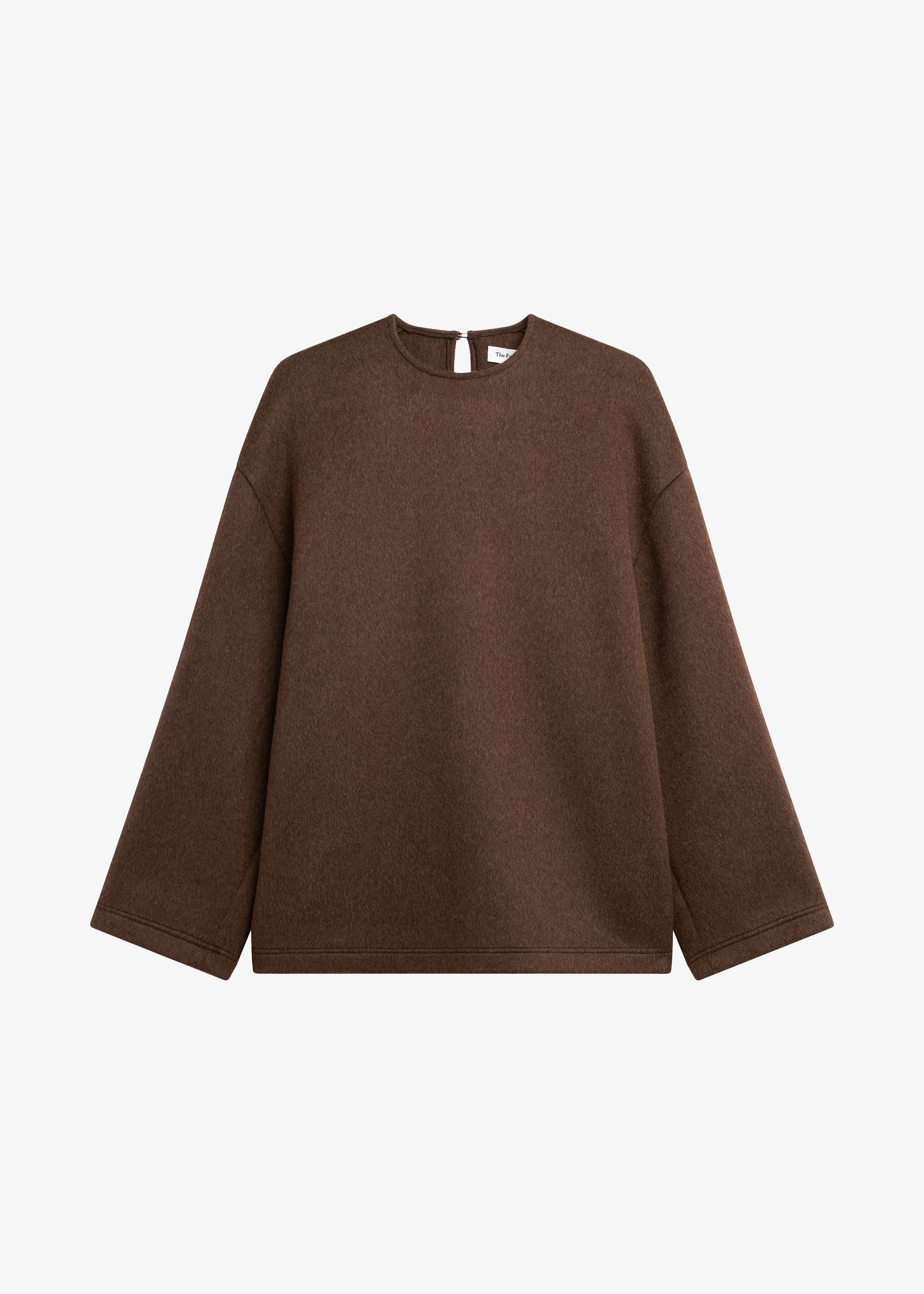 Delancey Long Sleeve Wool Top - Brown Melange - Image 5