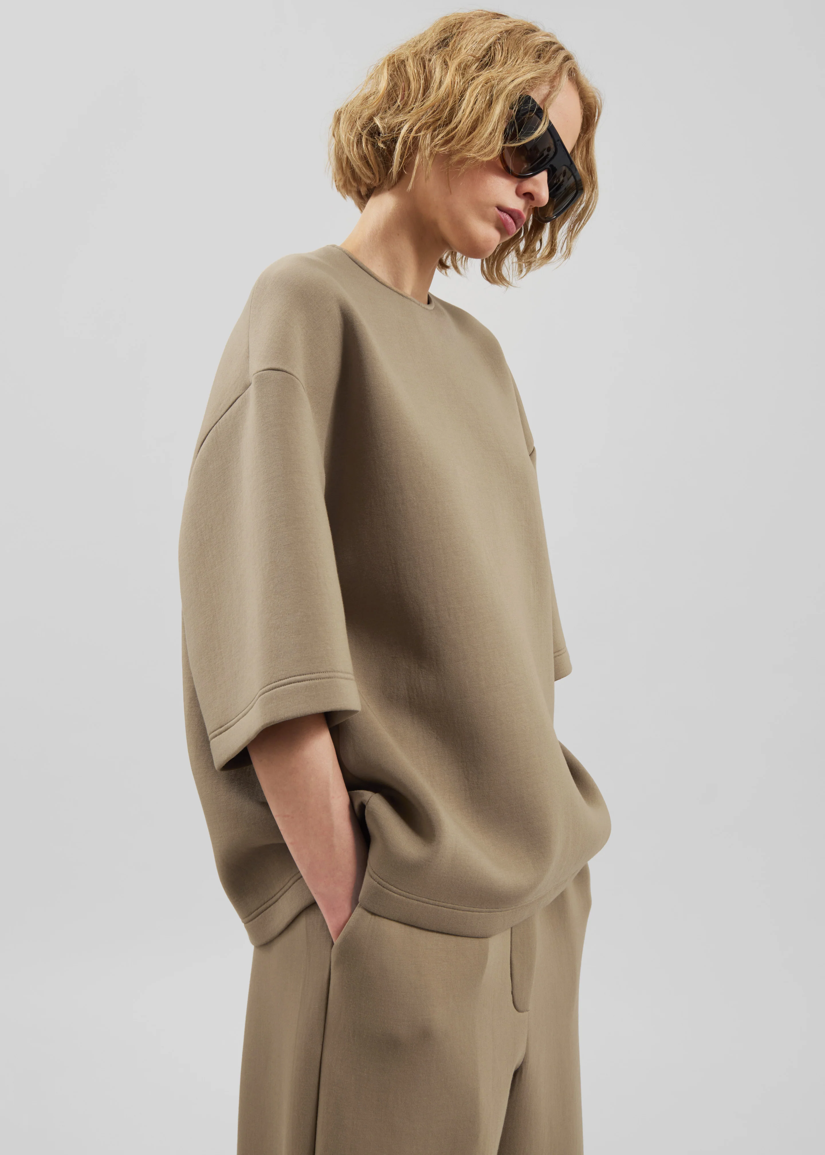 Delancey Neoprene Tee - Camel - Image 5