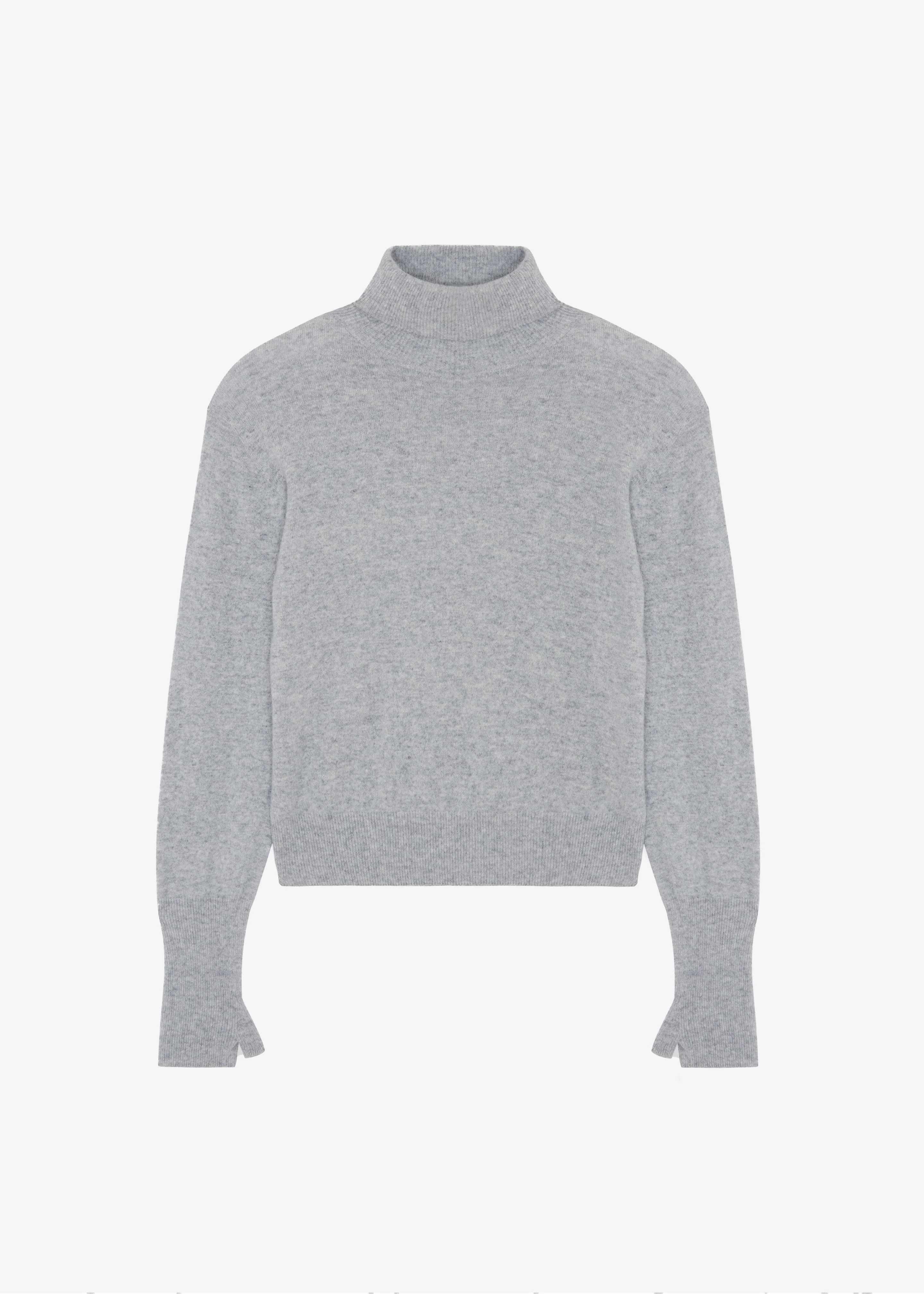 Delia Wool Turtleneck - Grey - Image 10