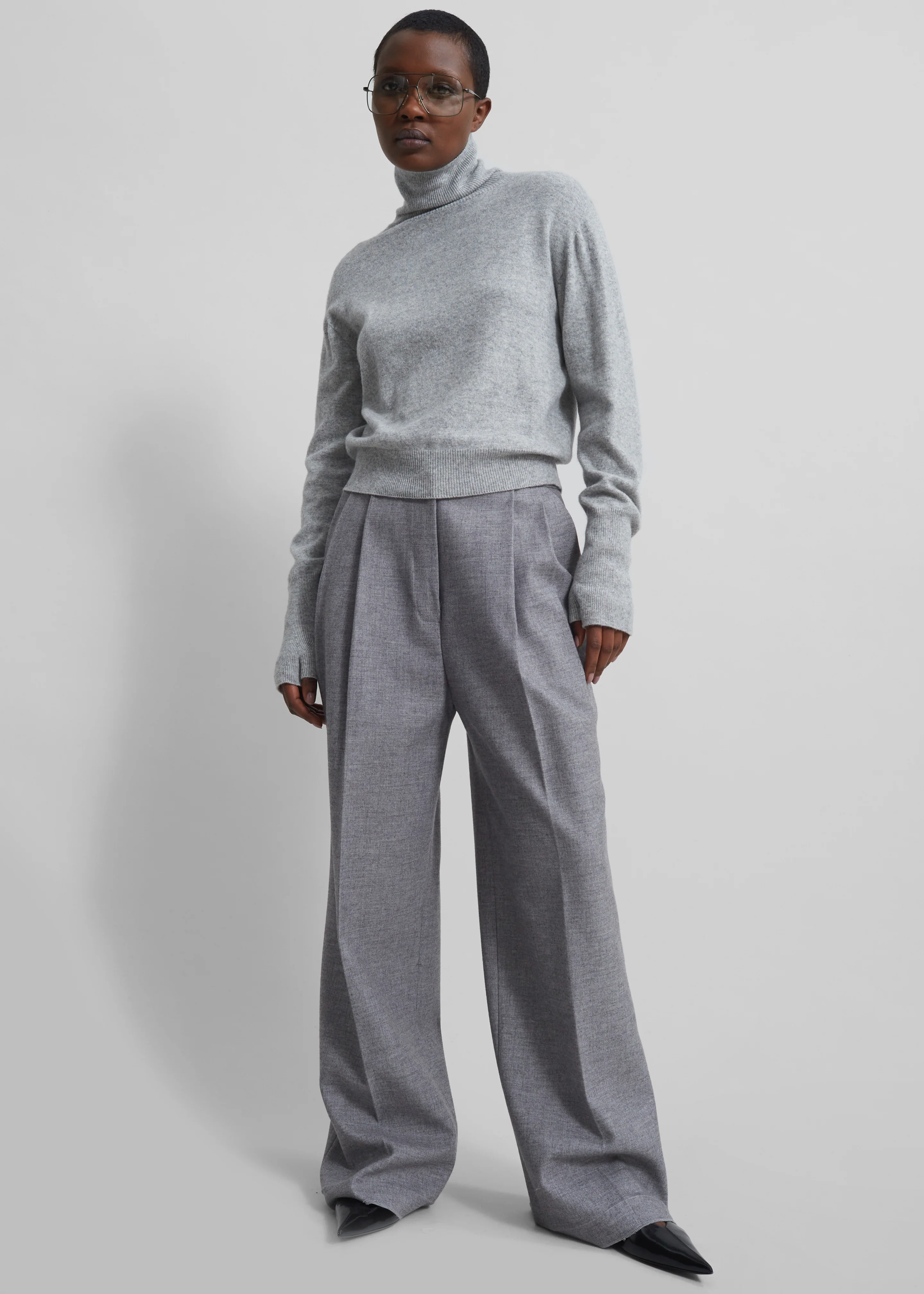Delia Wool Turtleneck - Grey - Image 8