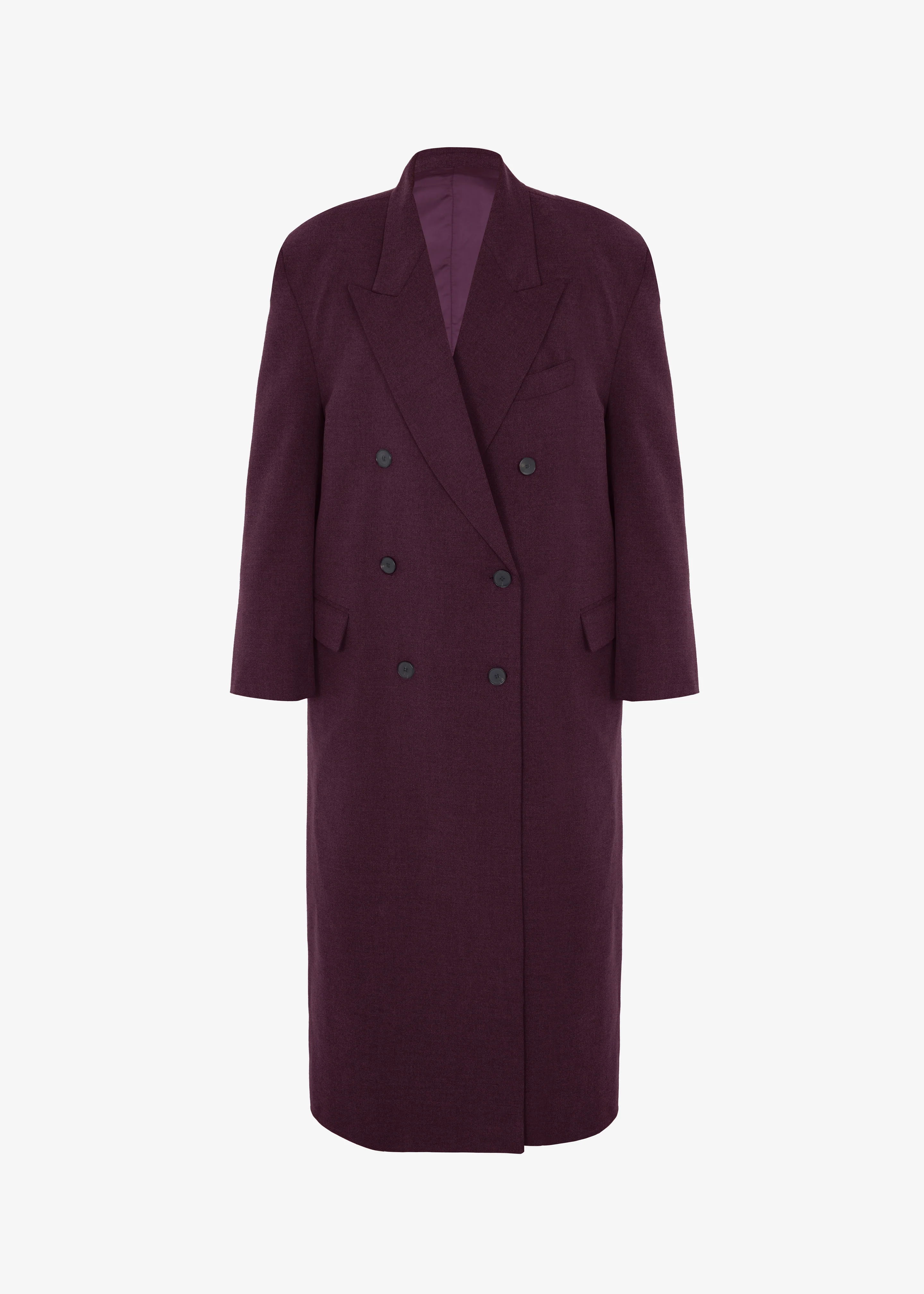 Delphina Long Coat - Burgundy - Image 12