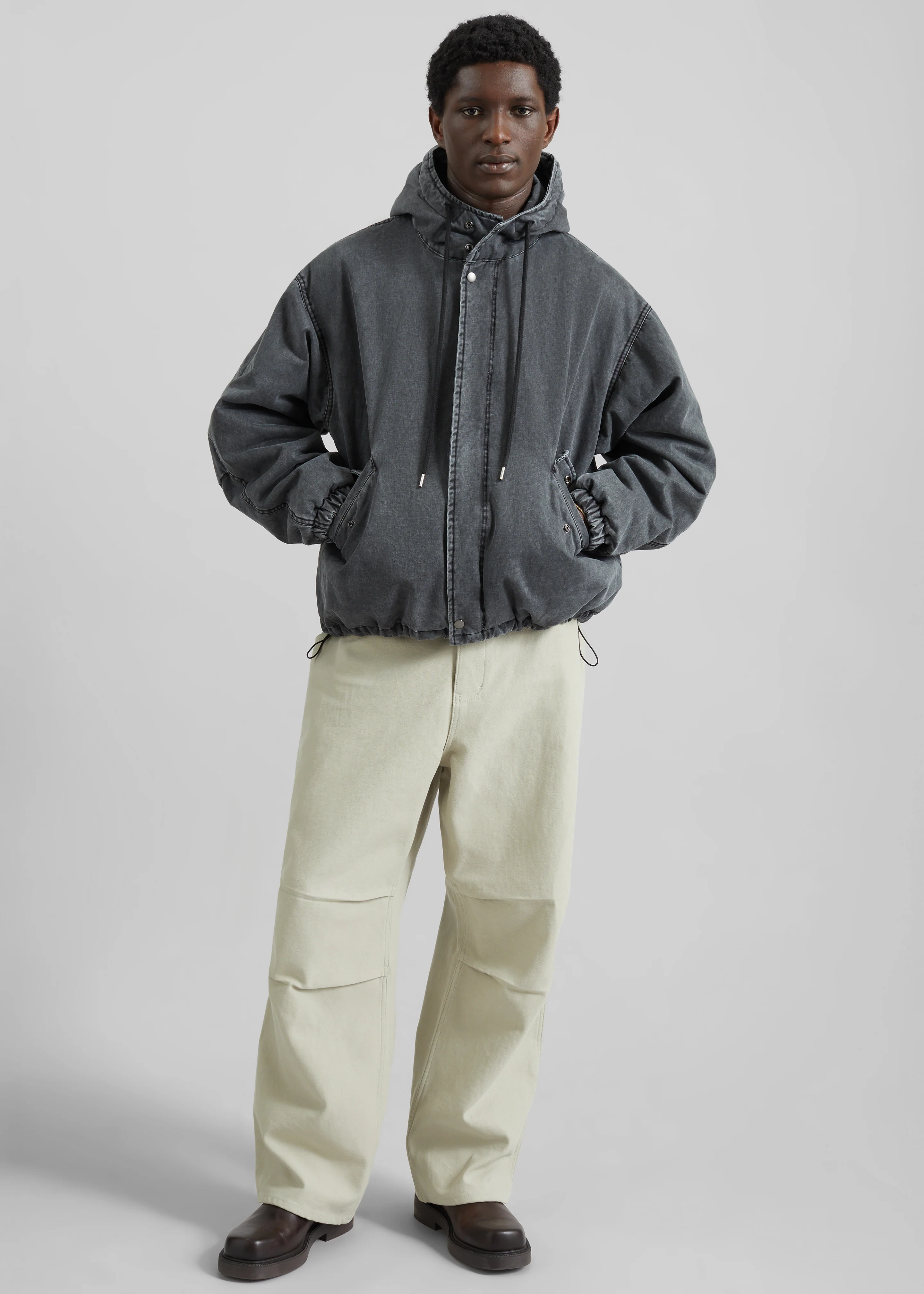 Delvin Padded Jacket - Charcoal - Image 4