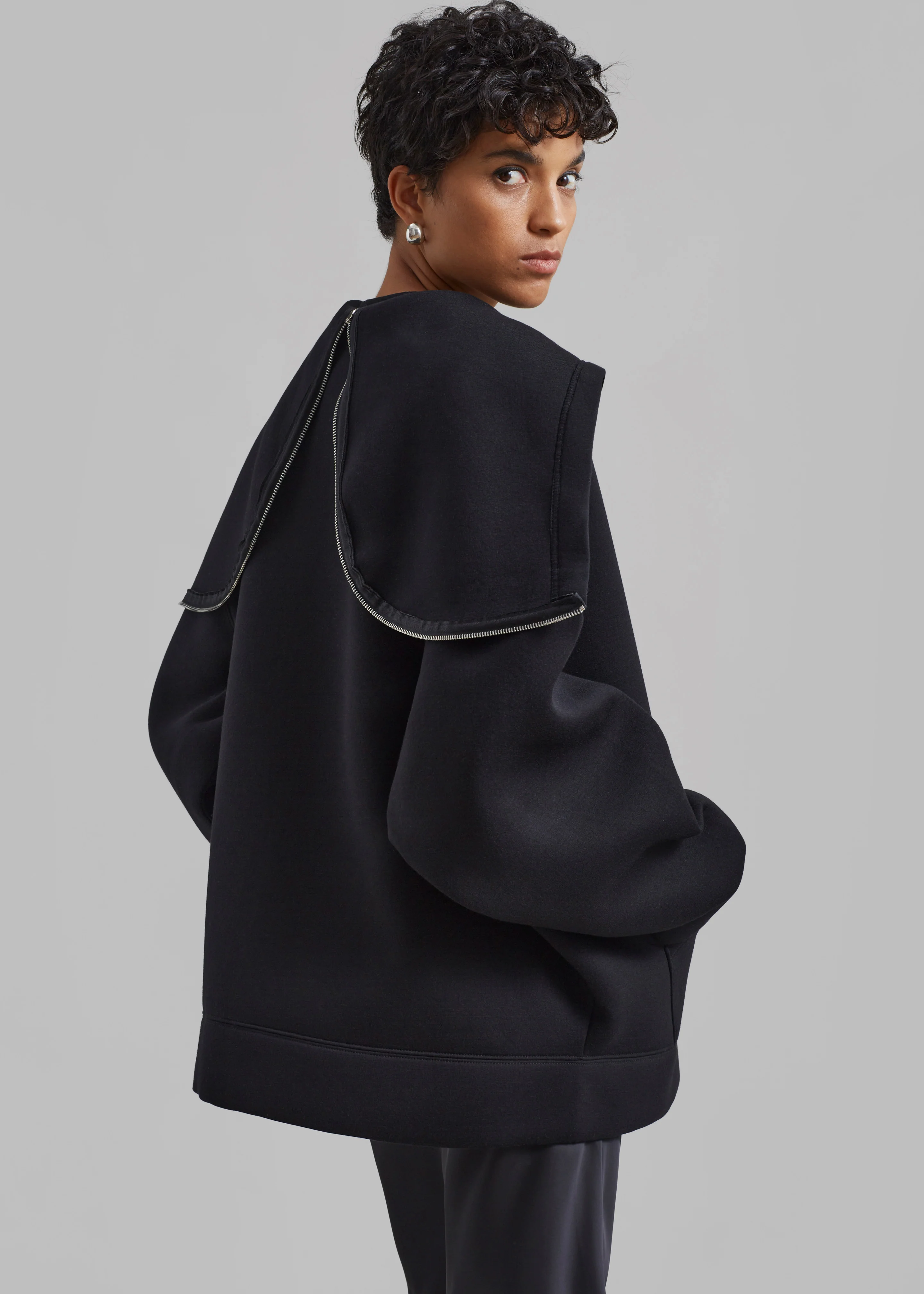 Denton Oversized Hoodie - Black - Image 3