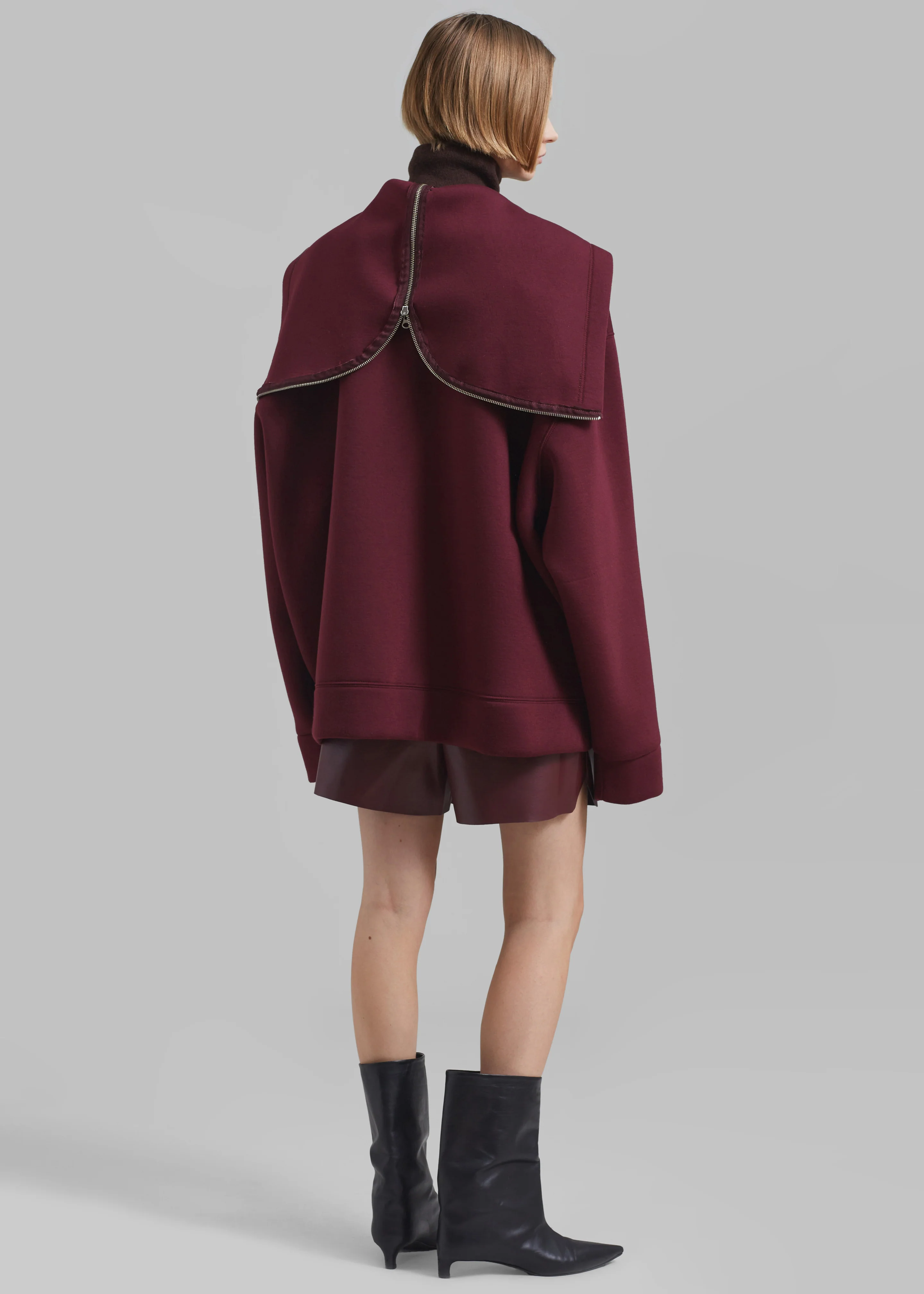 Denton Oversized Hoodie - Burgundy - Image 6