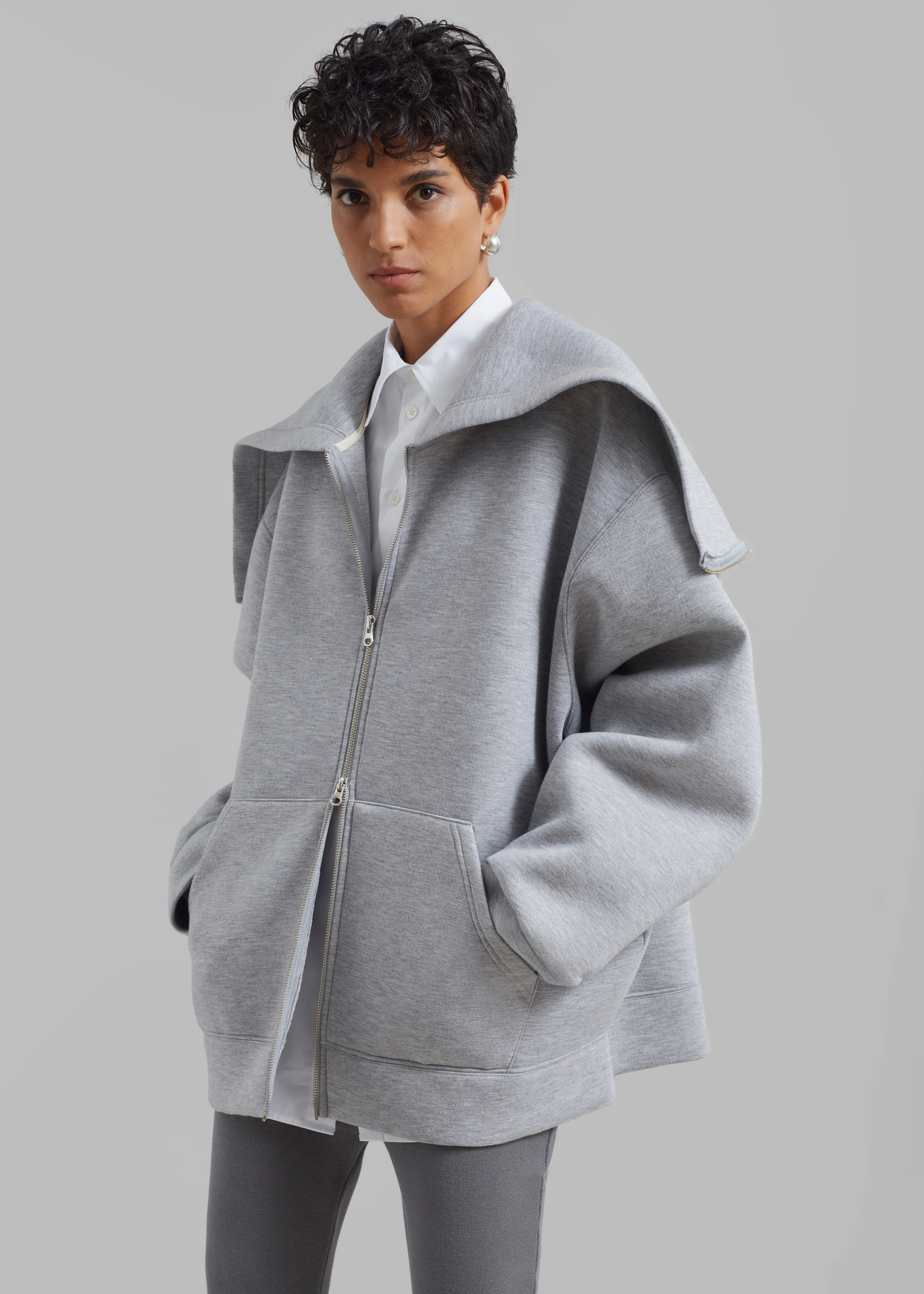 Denton Oversized Hoodie - Grey - Image 4
