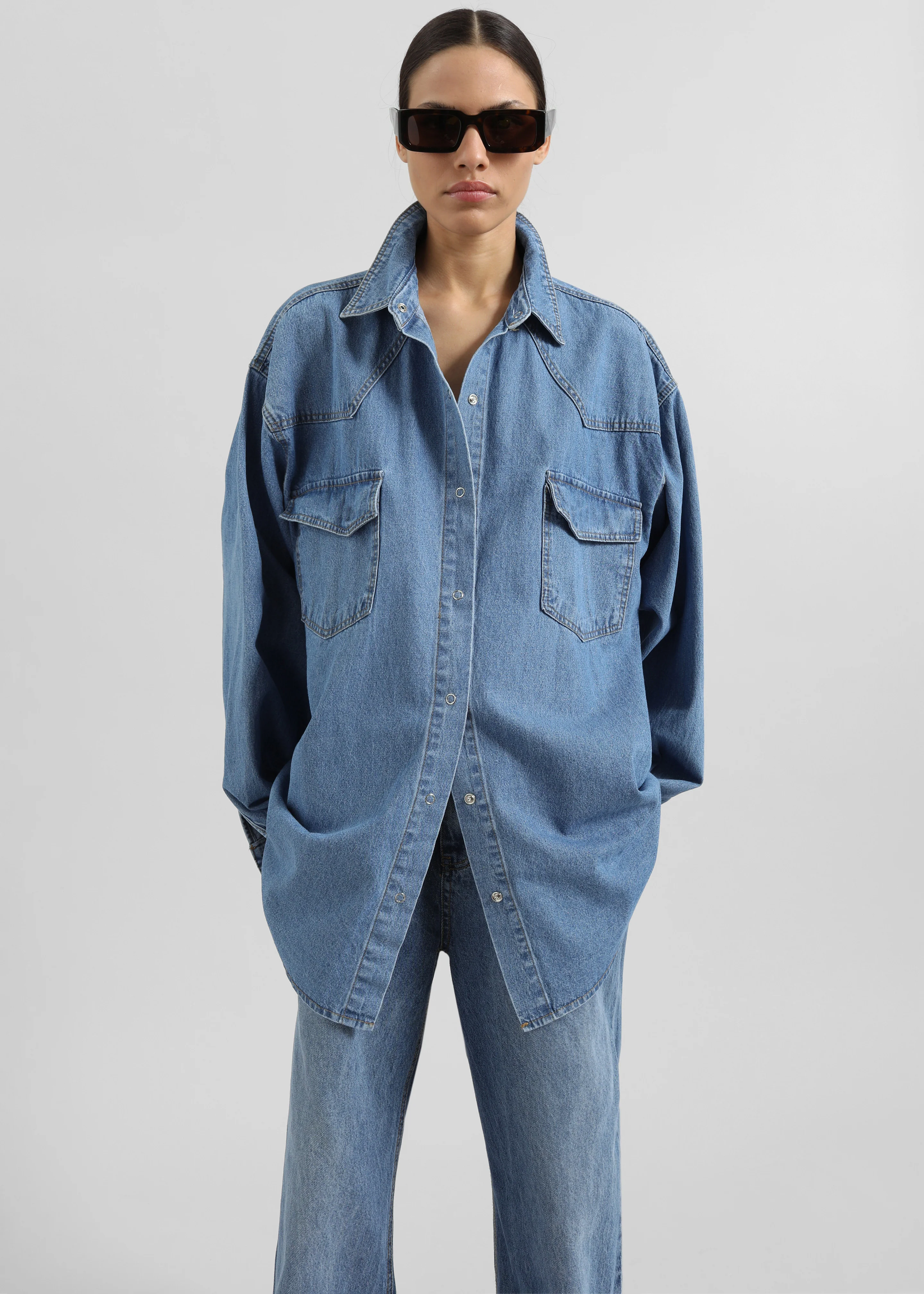 Desona Denim Shirt - Medium Wash - Image 6