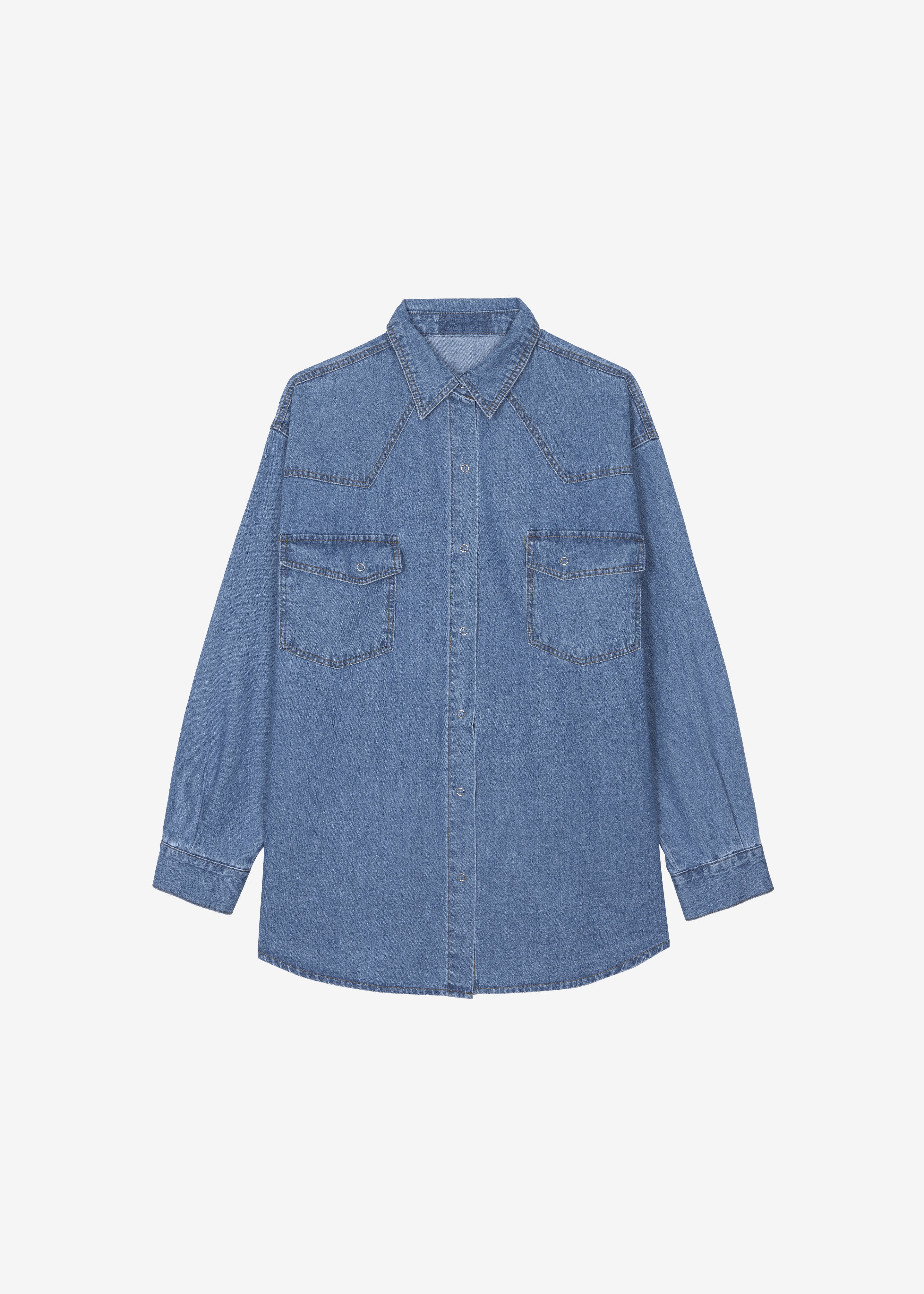 Desona Denim Shirt - Medium Wash - Image 8