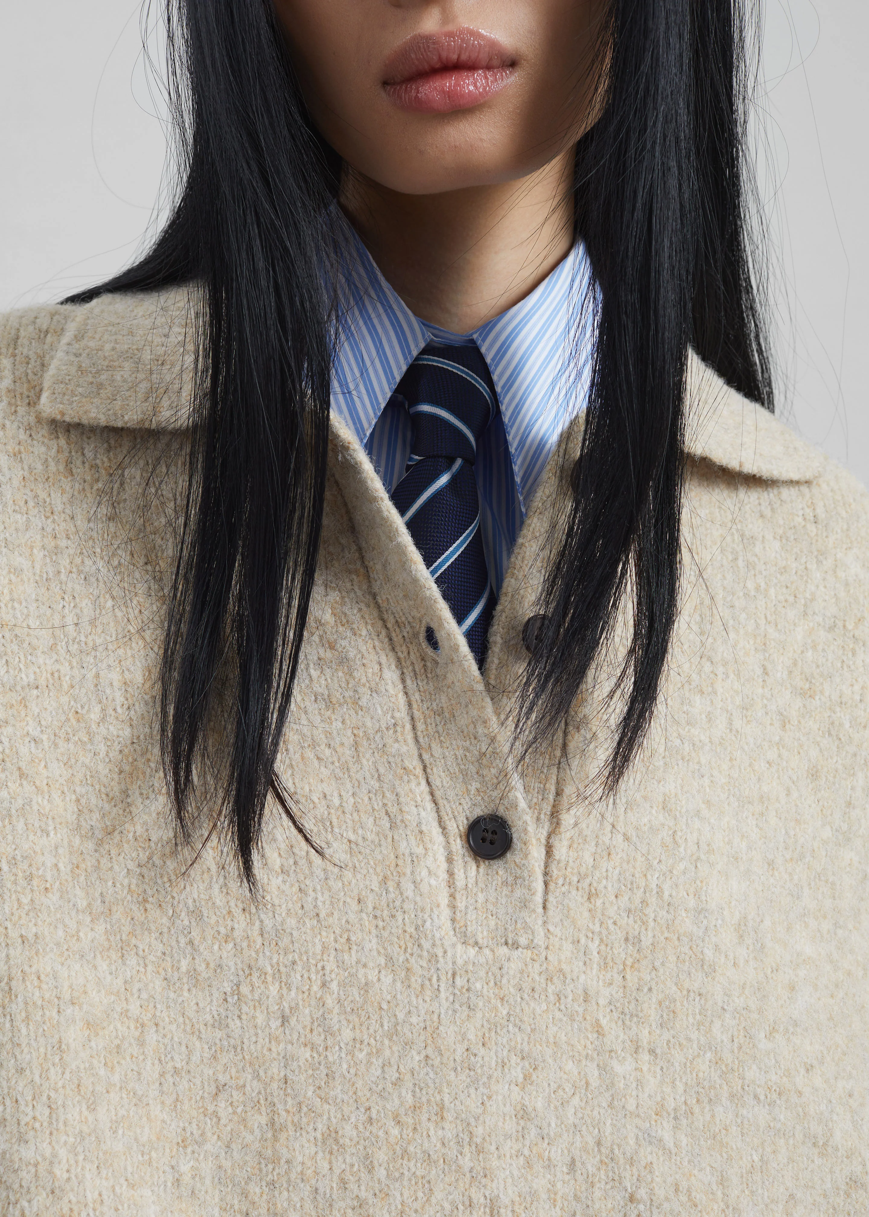 Dienne Polo Sweater - Beige - Image 3