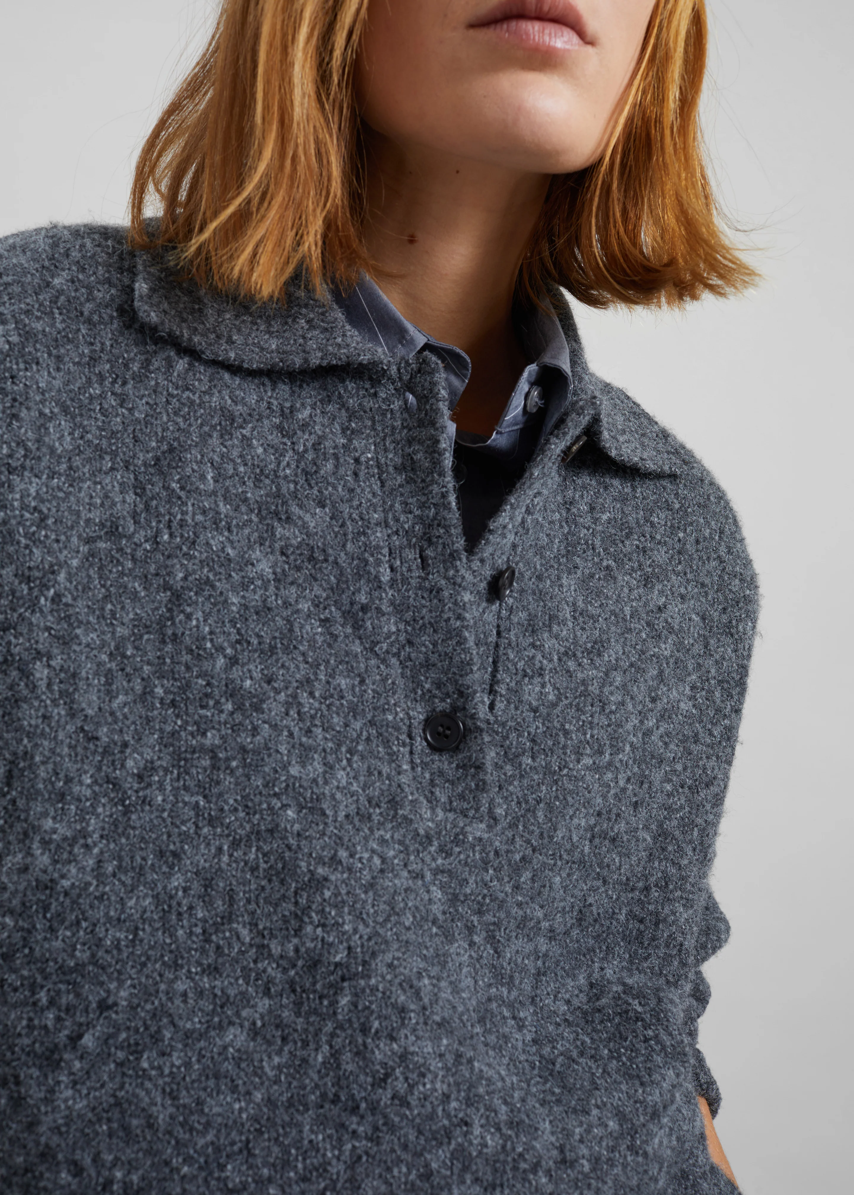 Dienne Polo Sweater - Grey - Image 7