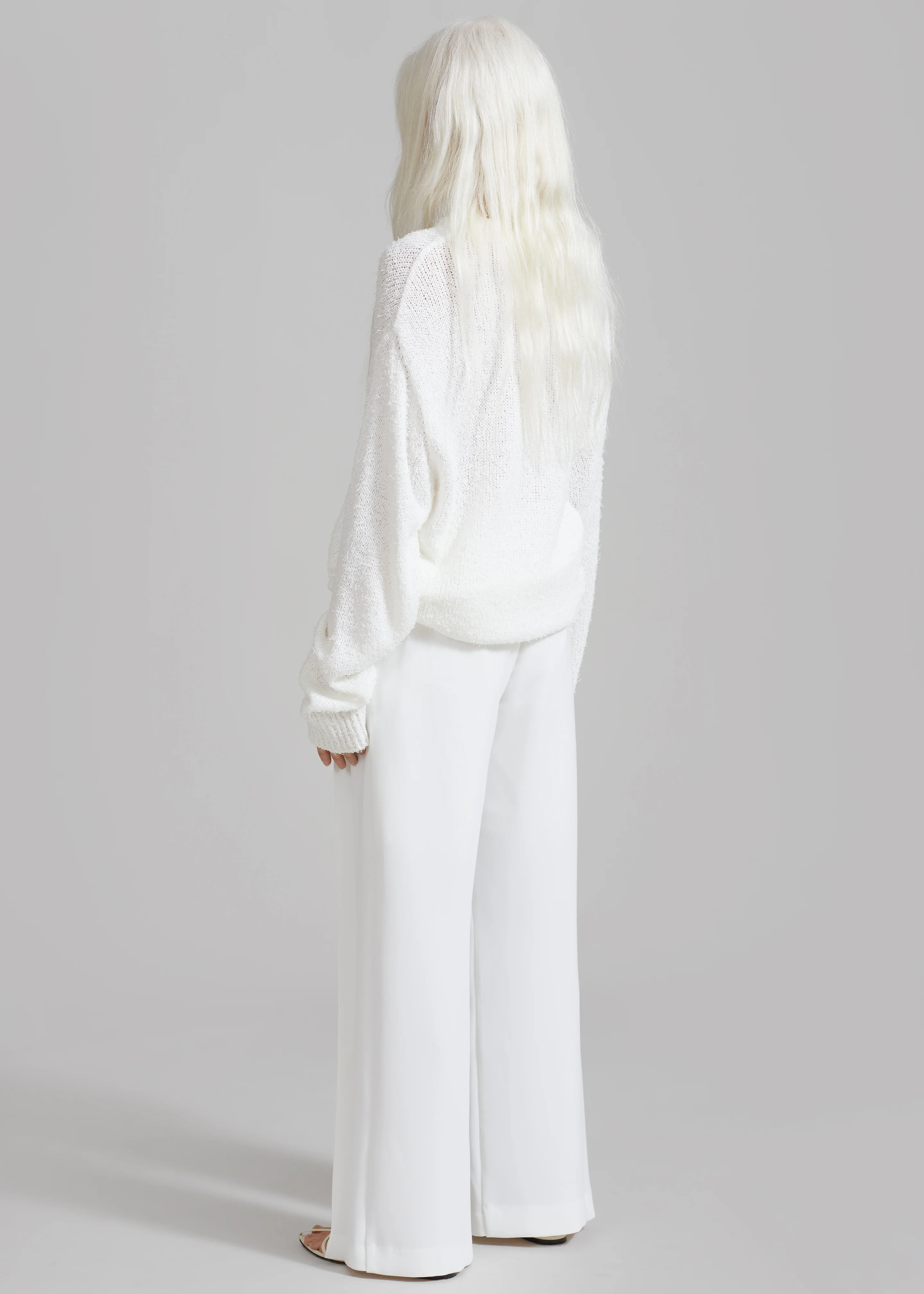 Dillon Pleated Pants - White - Image 8