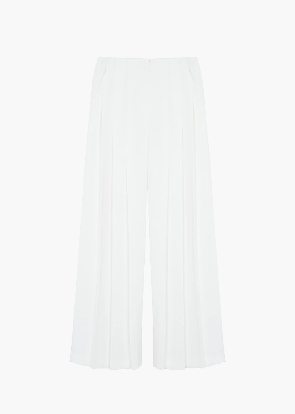 Dillon Pleated Pants - White - Image 9