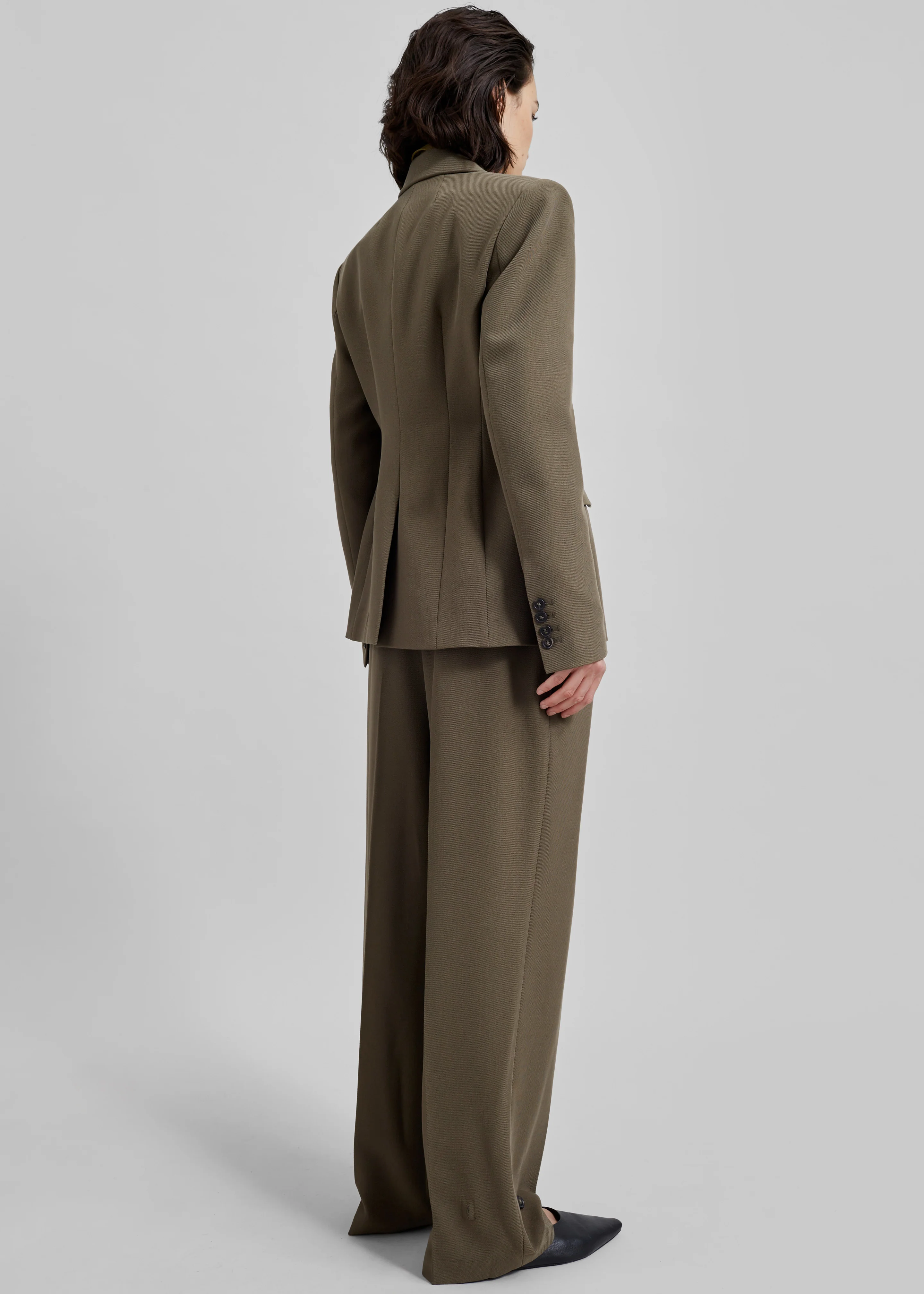 Dina Double Breasted Blazer - Khaki - Image 10