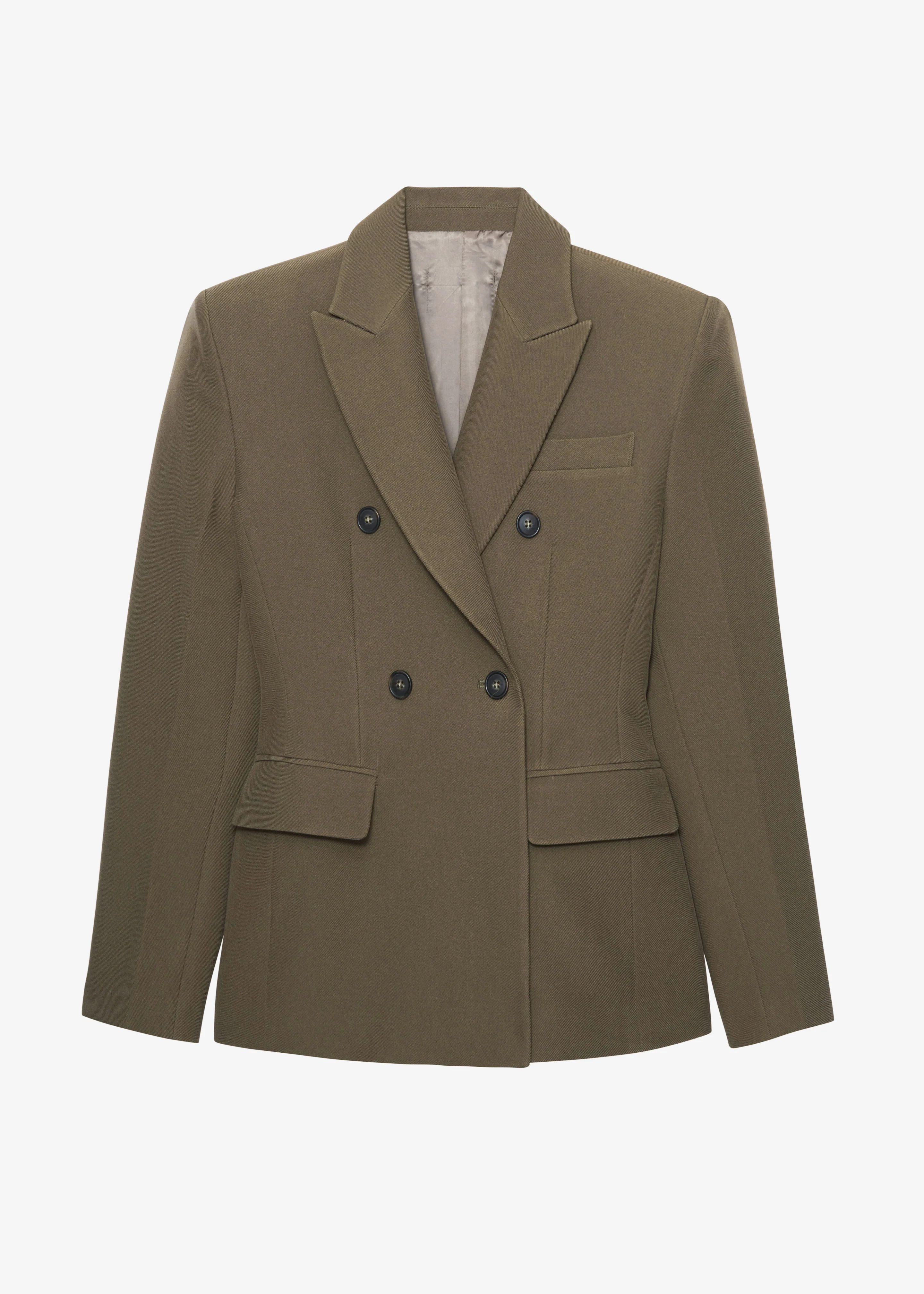 Dina Double Breasted Blazer - Khaki - Image 11