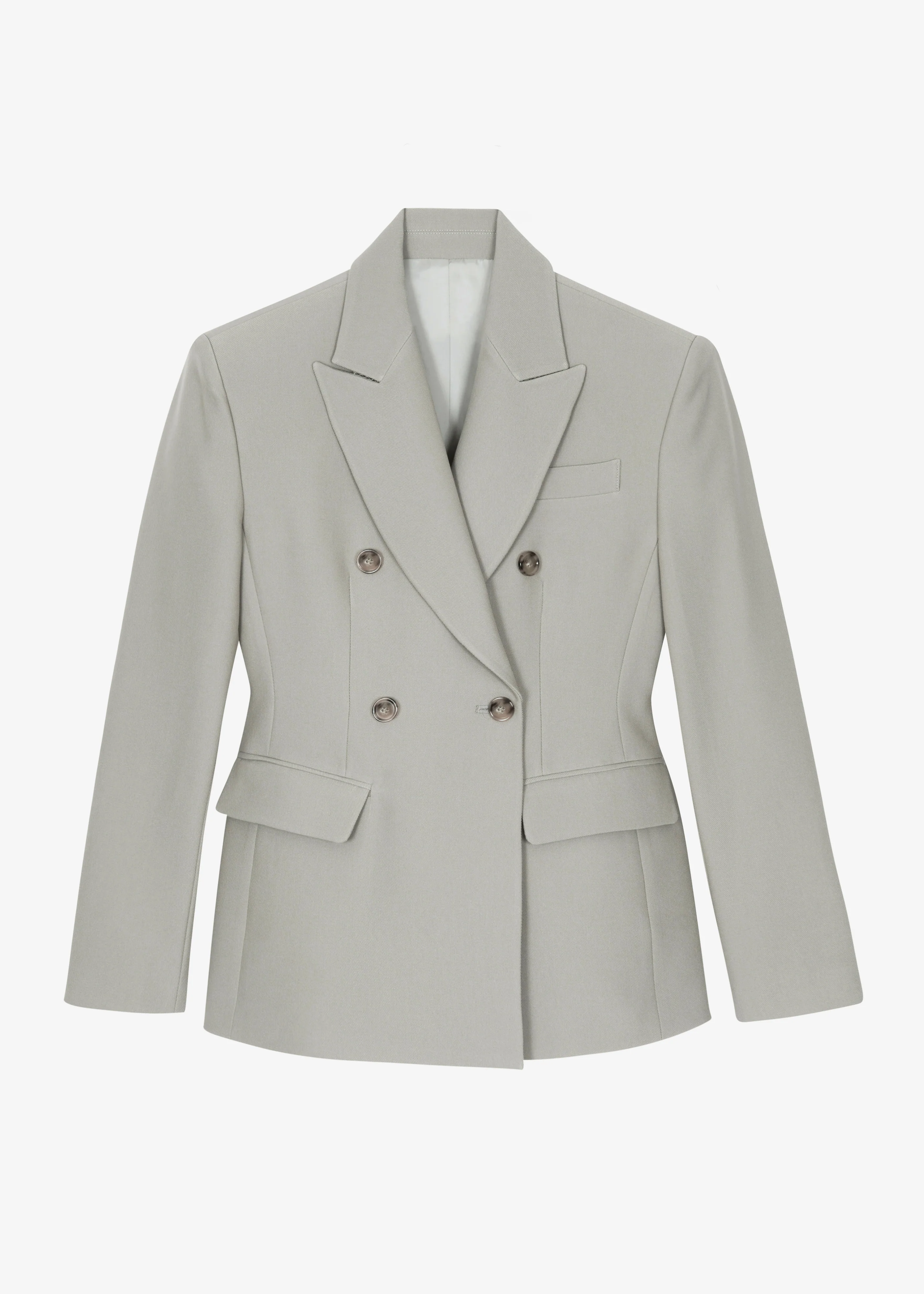 Dina Double Breasted Blazer - Light Taupe - Image 9