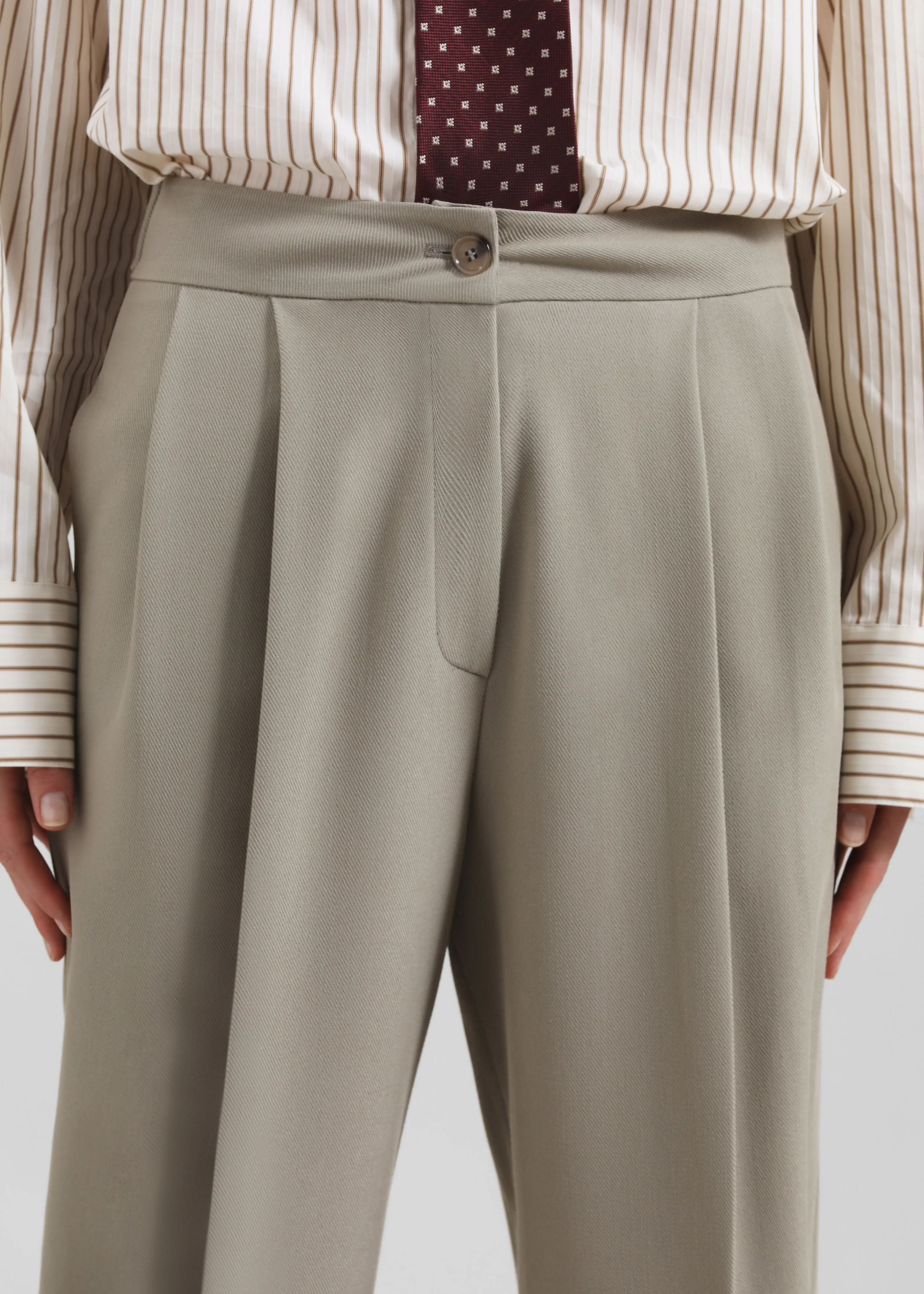 Dina Pleated Trousers - Light Taupe - Image 4